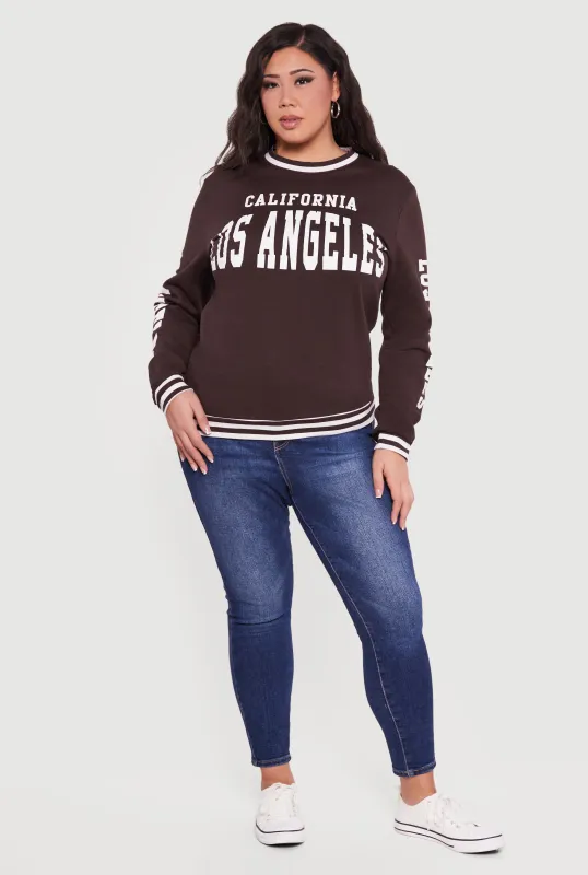 Plus Size California Los Angeles Graphic Sweatshirt sold by Rainbow