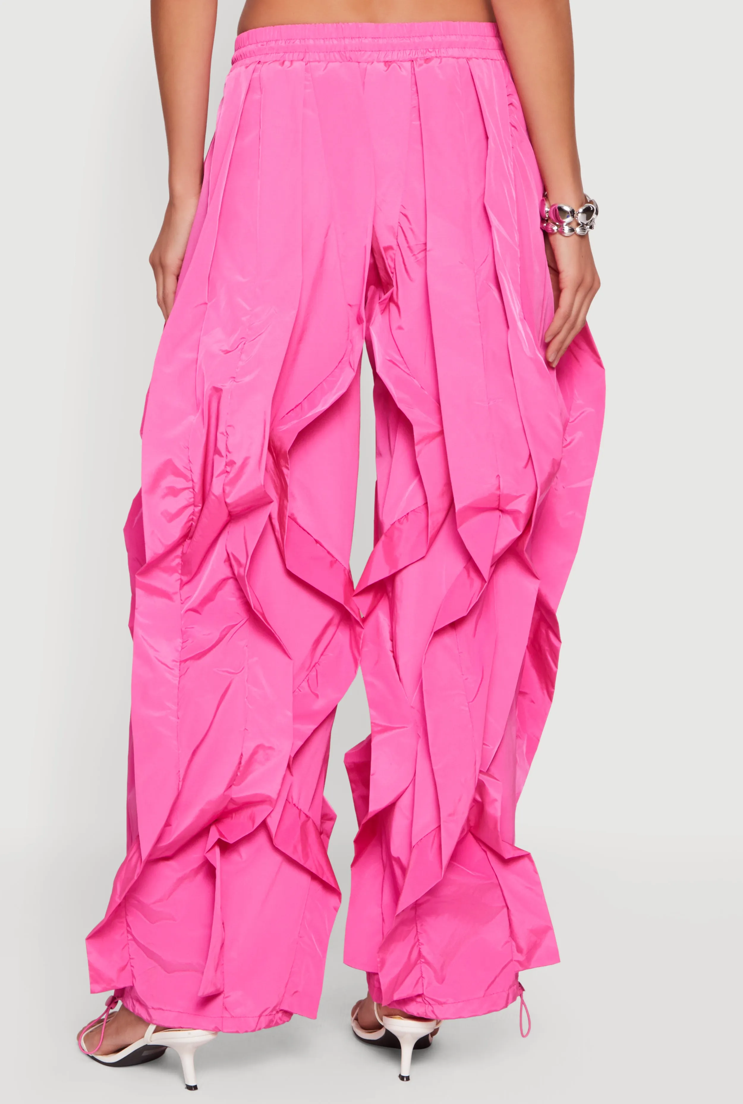 Drawstring Waist Ruffle Parachute Pants sold by Rainbow product image thumbnail 5