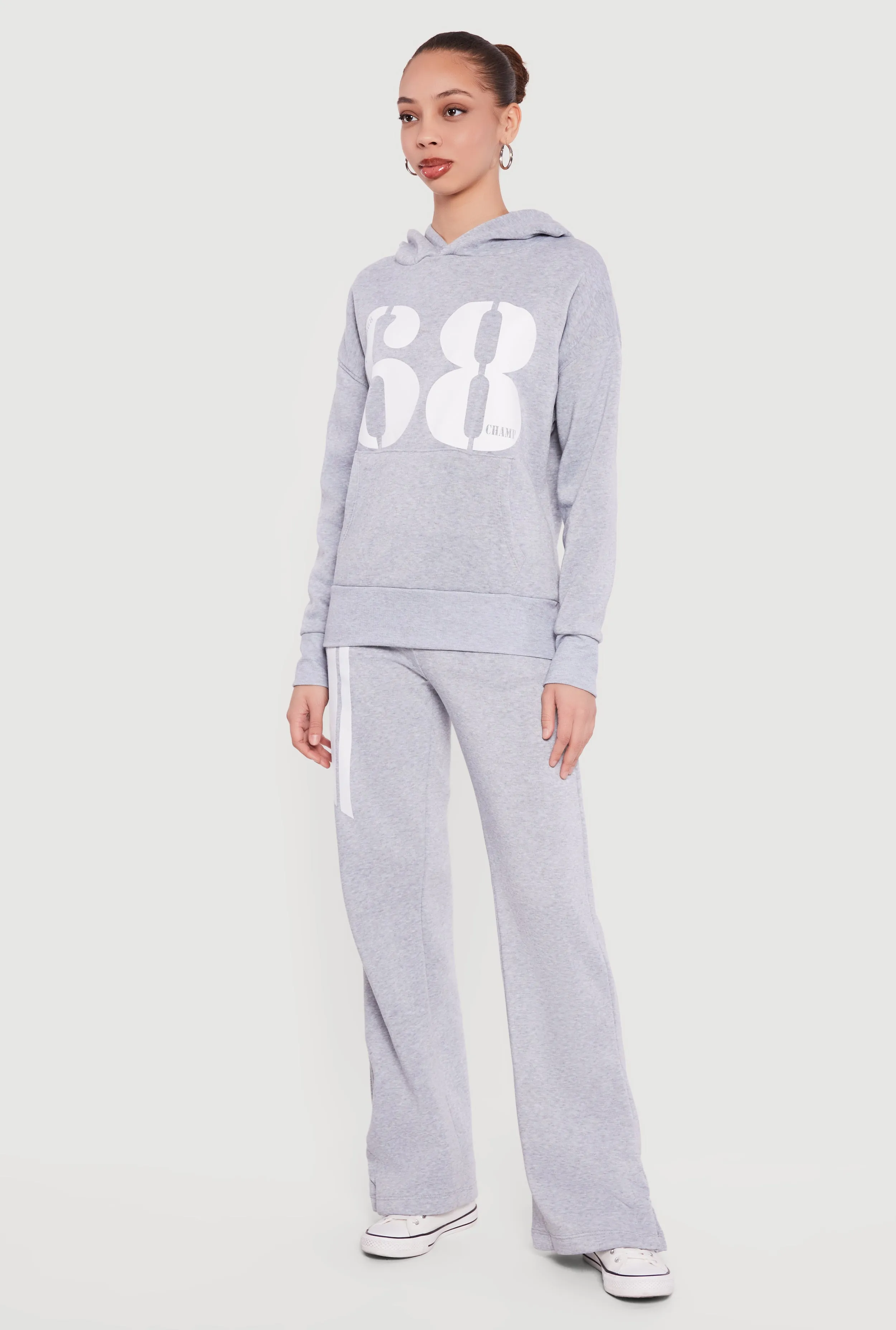 High Waisted 68 Graphic Fleece Sweatpants sold by Rainbow product image thumbnail 2
