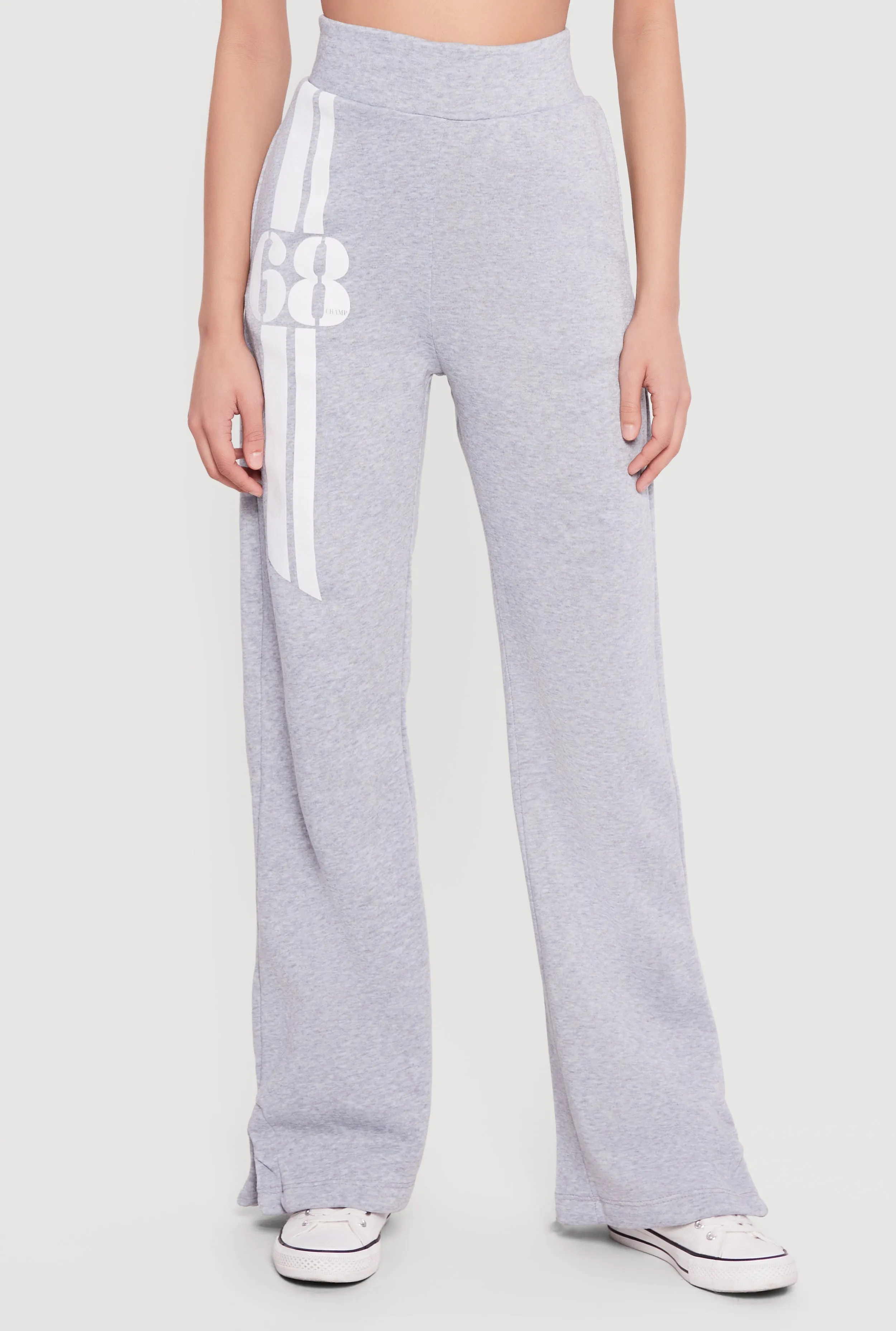 High Waisted 68 Graphic Fleece Sweatpants sold by Rainbow product image thumbnail 3