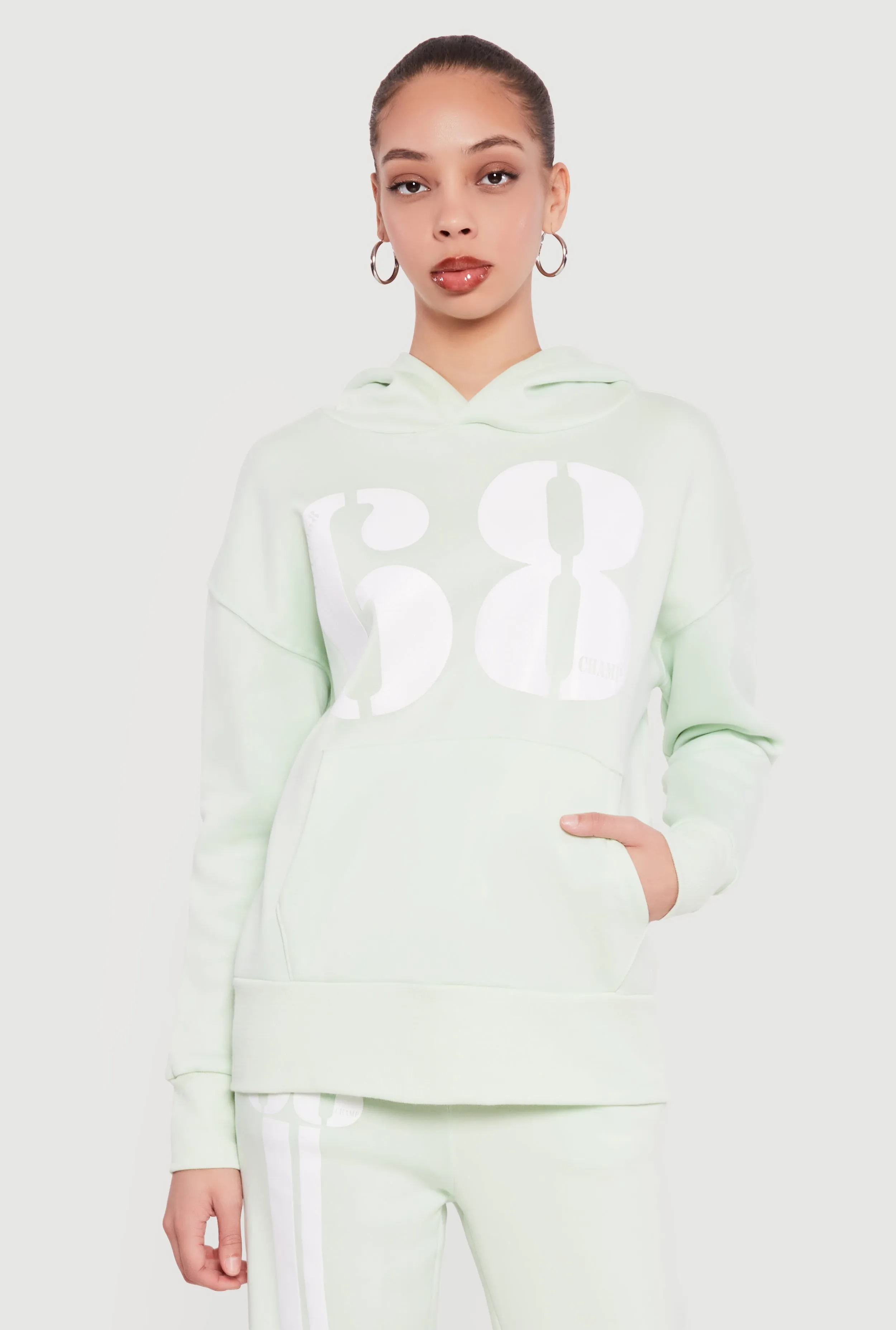 1968 Champ Graphic Pull Over Hooded Sweatshirt sold by Rainbow