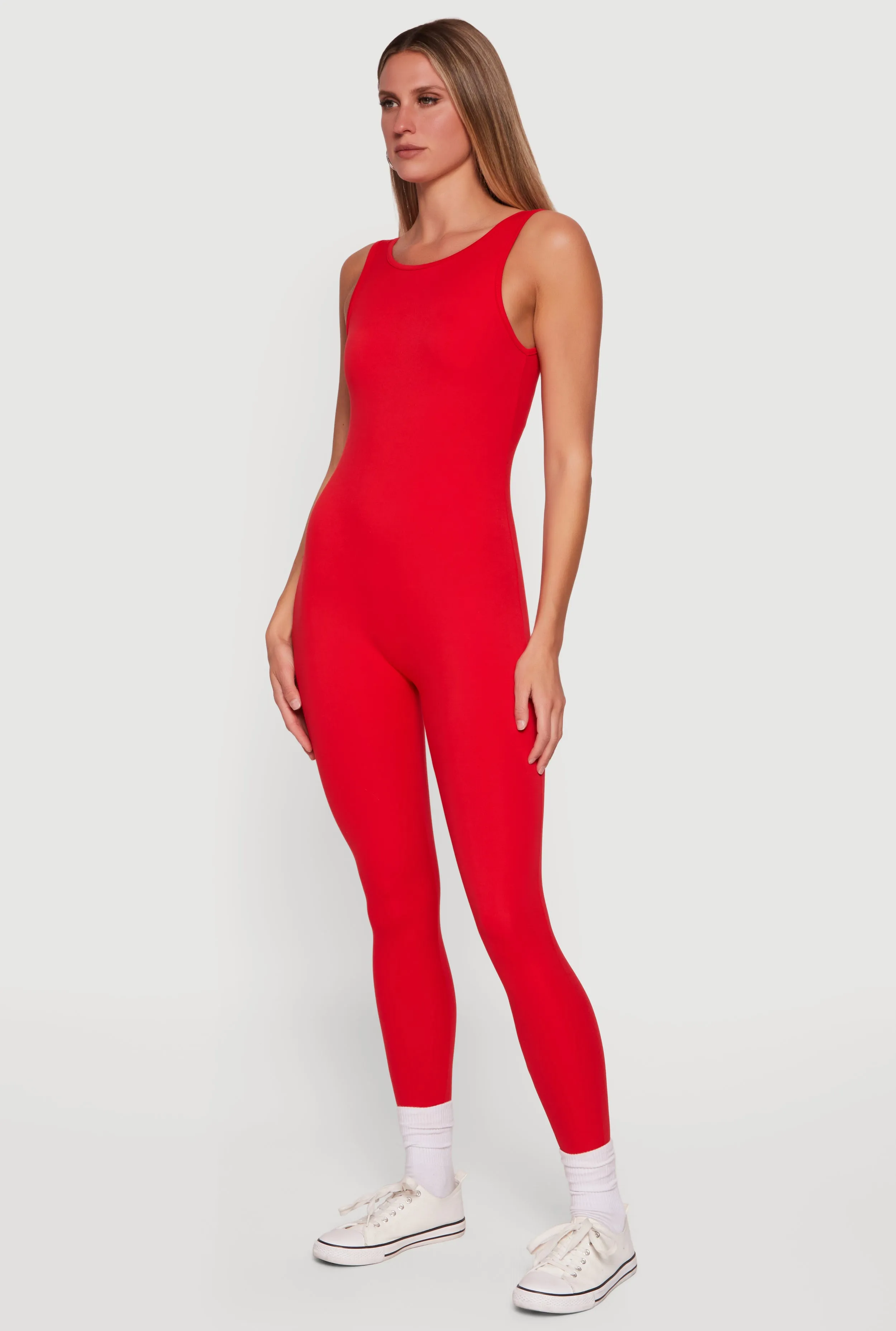 Solid Sleeveless Scoop Neck Catsuit sold by Rainbow product image thumbnail 2