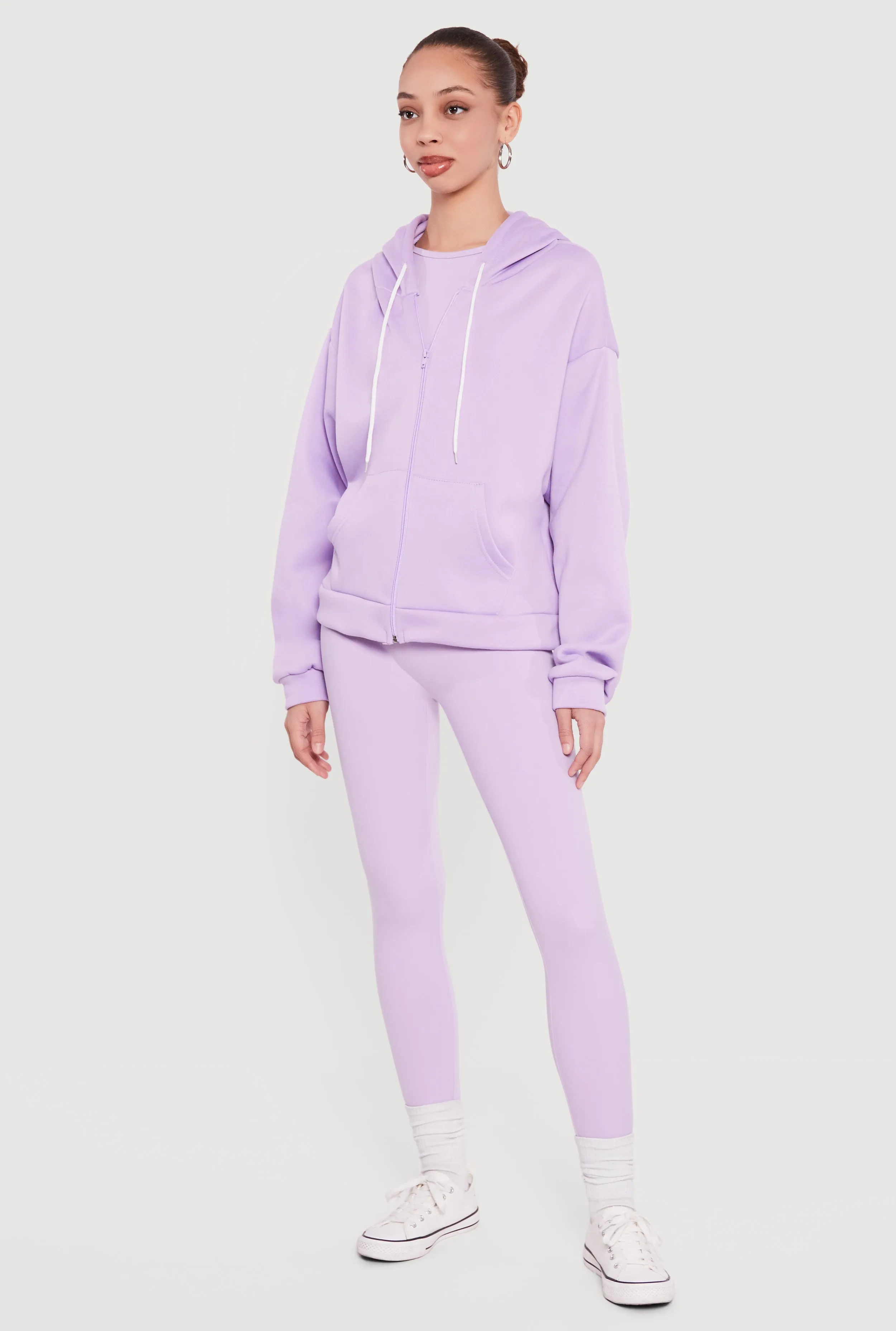 Hooded Zip Front Fleece Lined Sweatshirt sold by Rainbow product image thumbnail 3