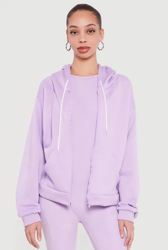 Hooded Zip Front Fleece Lined Sweatshirt sold by Rainbow