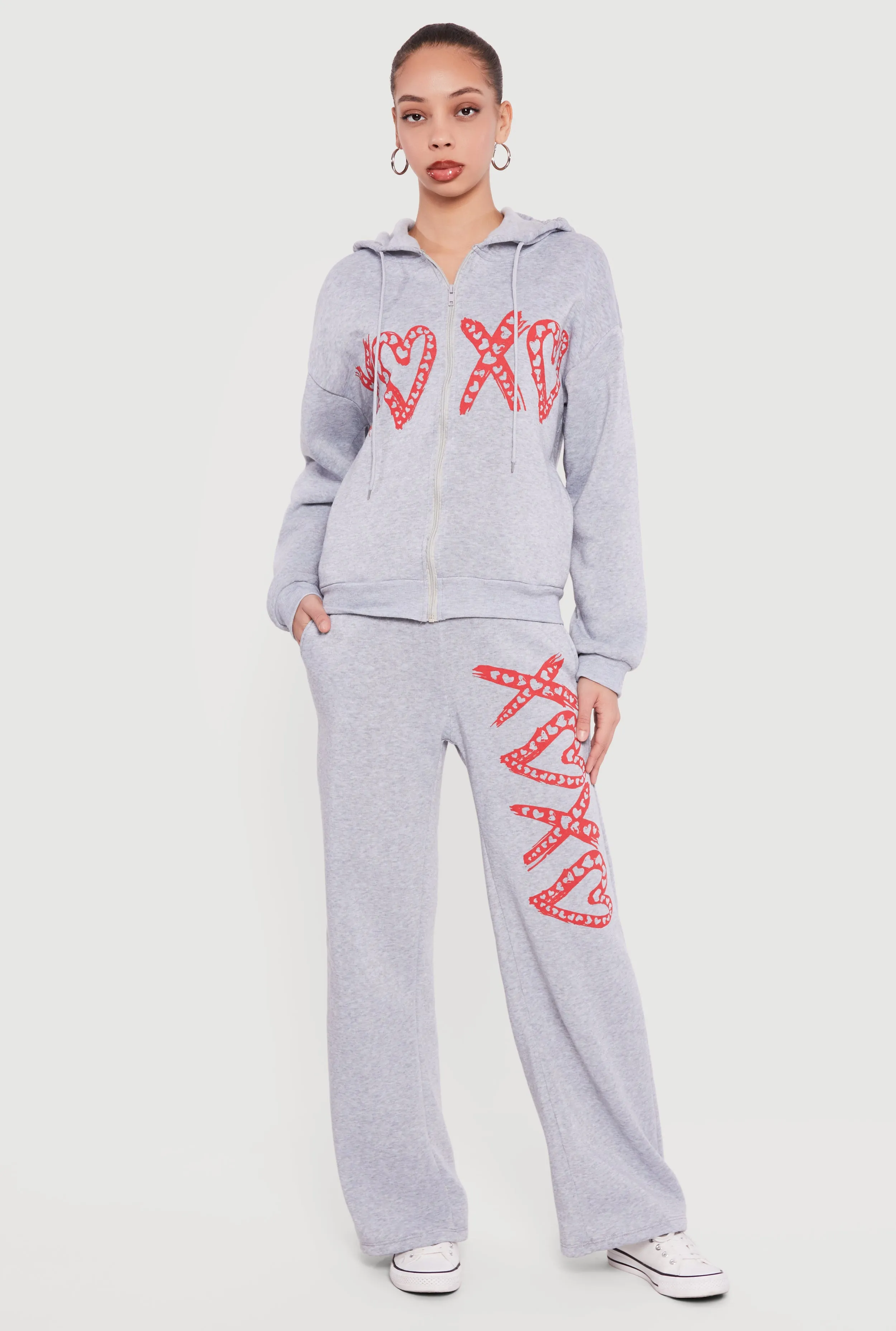 Heart Graphic Straight Leg Sweatpants sold by Rainbow product image thumbnail 3