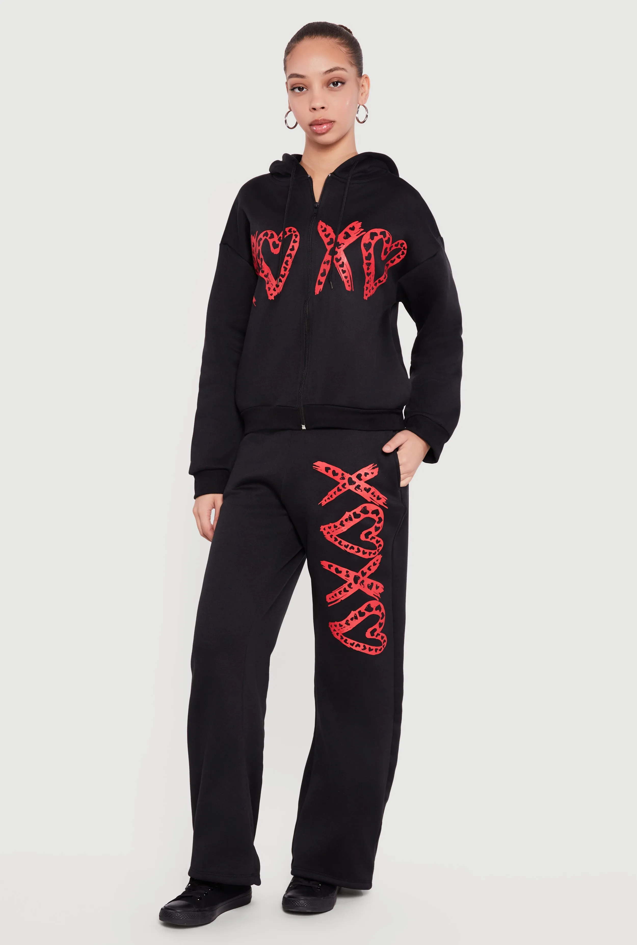 Heart Graphic Straight Leg Sweatpants sold by Rainbow product image thumbnail 2