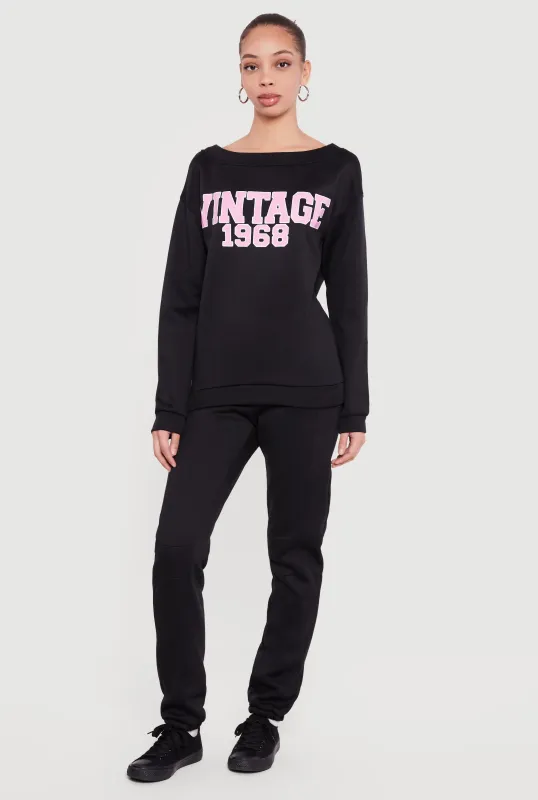 Solid High Waisted Pull On Sweatpants sold by Rainbow