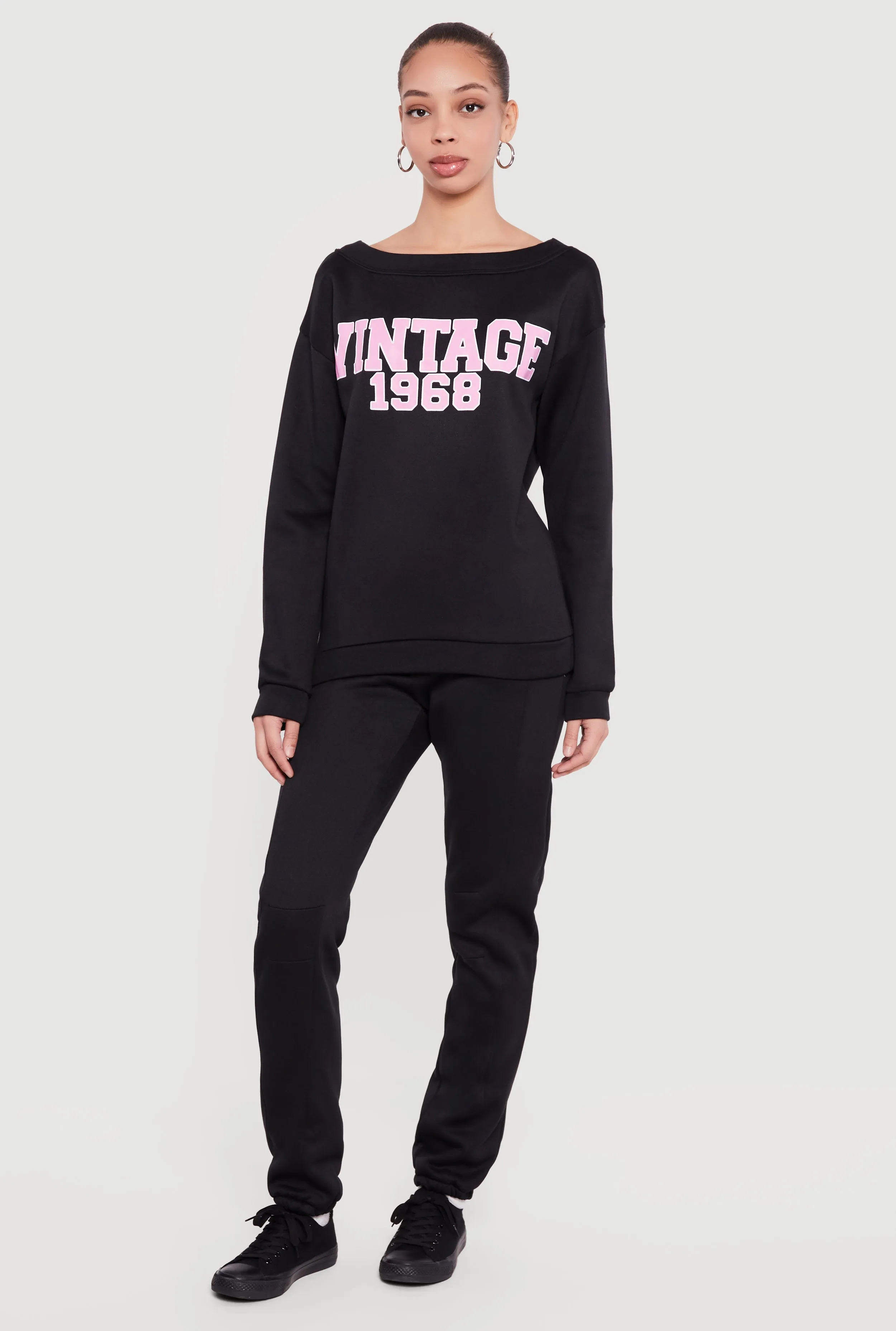 Solid High Waisted Pull On Sweatpants sold by Rainbow