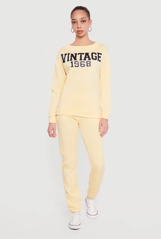 Solid High Waisted Pull On Sweatpants sold by Rainbow