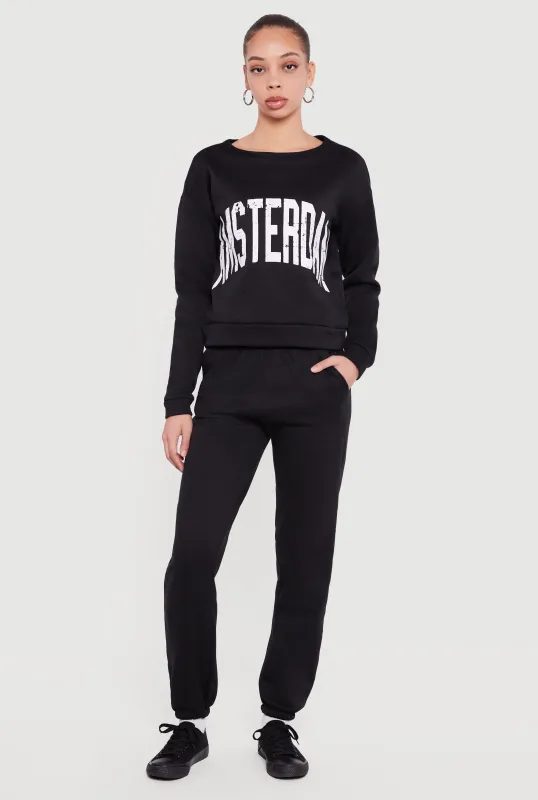 Solid Pull On Sweatpants made by Rainbow