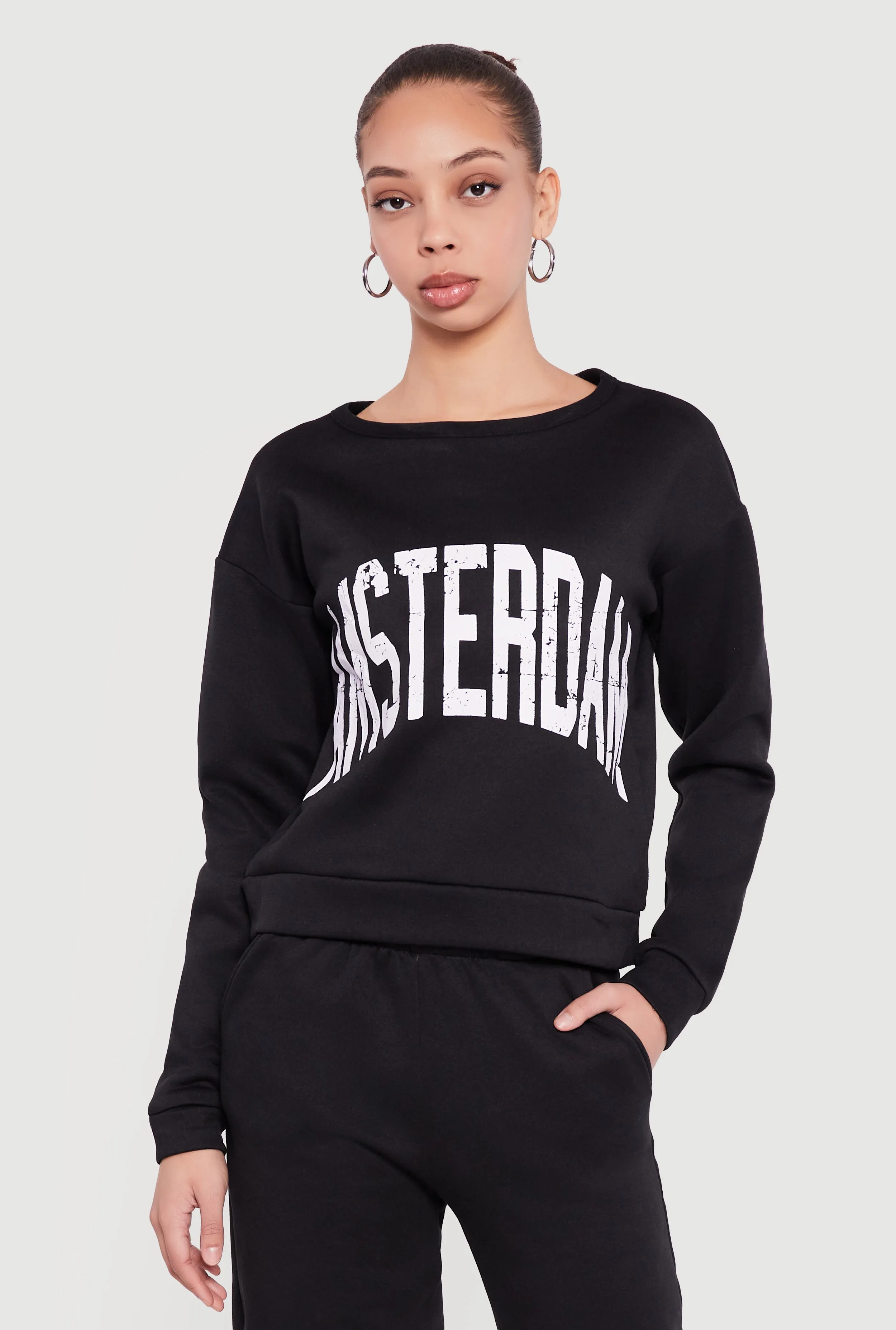 Graphic Long Sleeve Pullover Sweatshirt sold by Rainbow