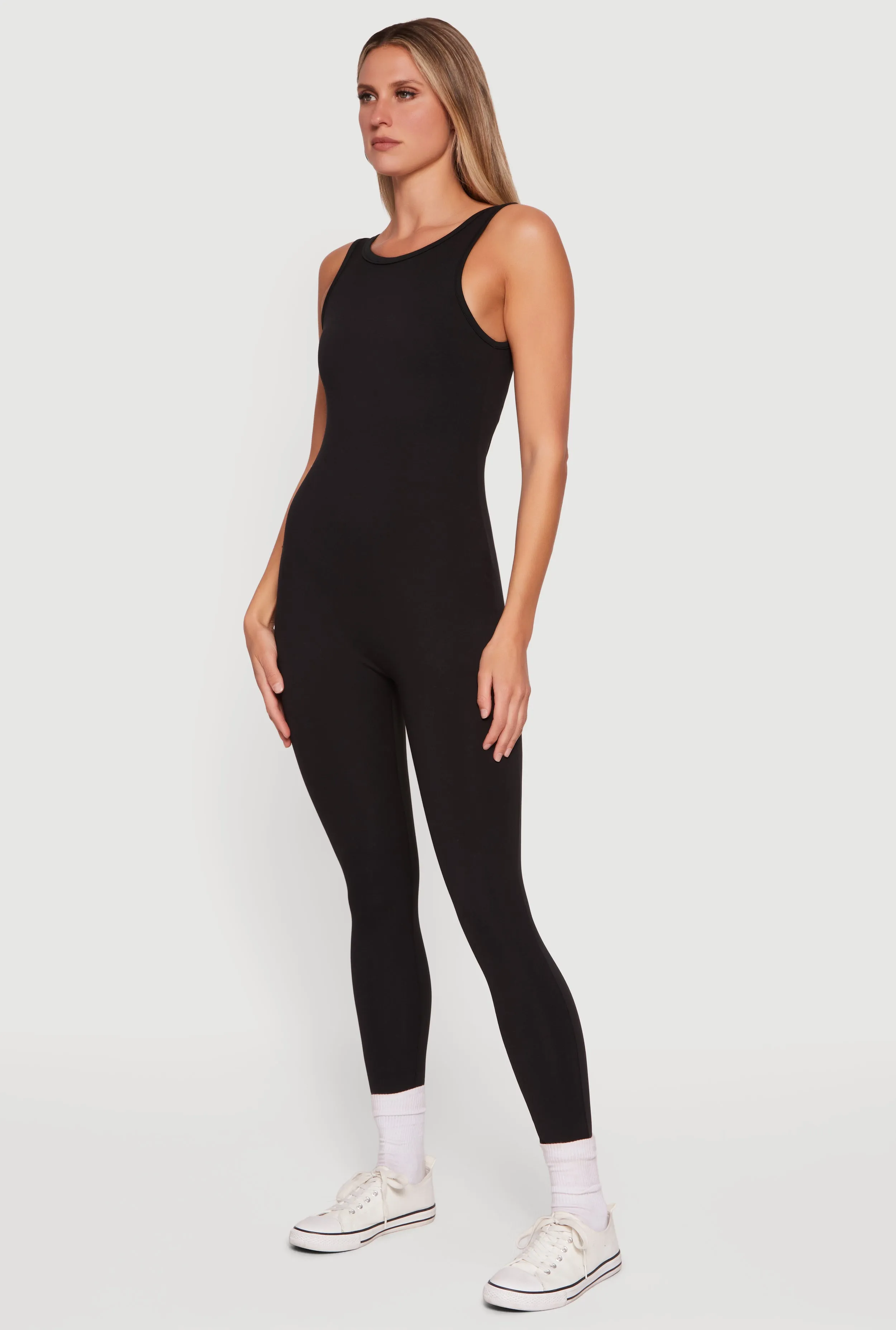 Solid Sleeveless Scoop Neck Catsuit sold by Rainbow product image thumbnail 2