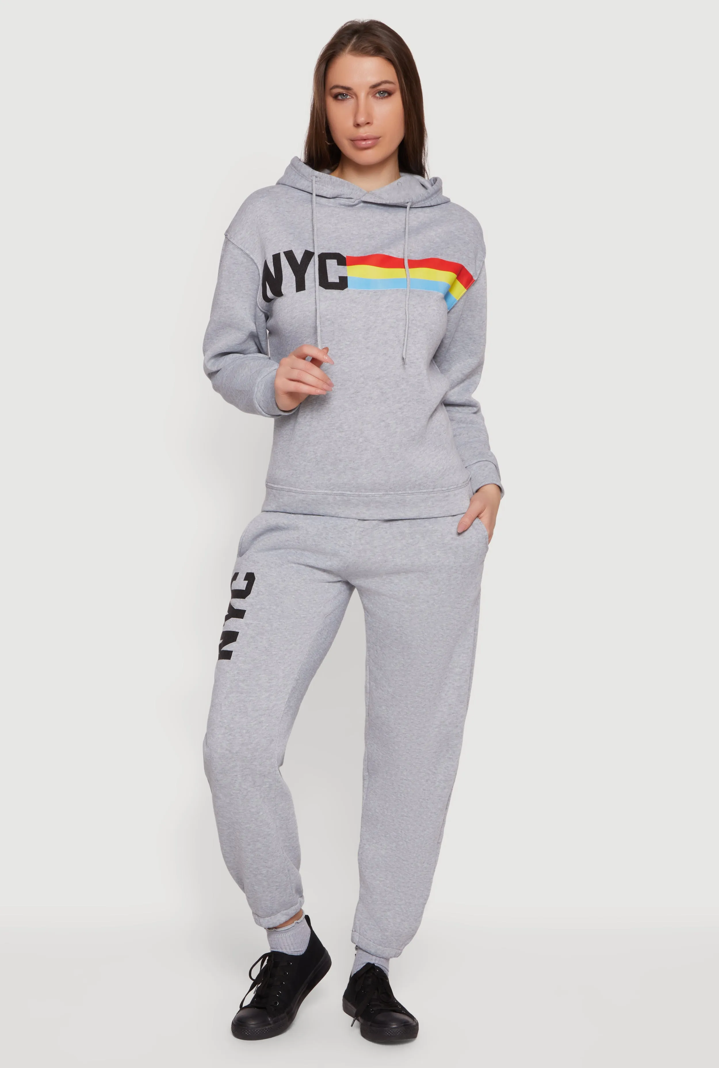 NYC Graphic Long Sleeve Pullover Hoodie sold by Rainbow product image thumbnail 2