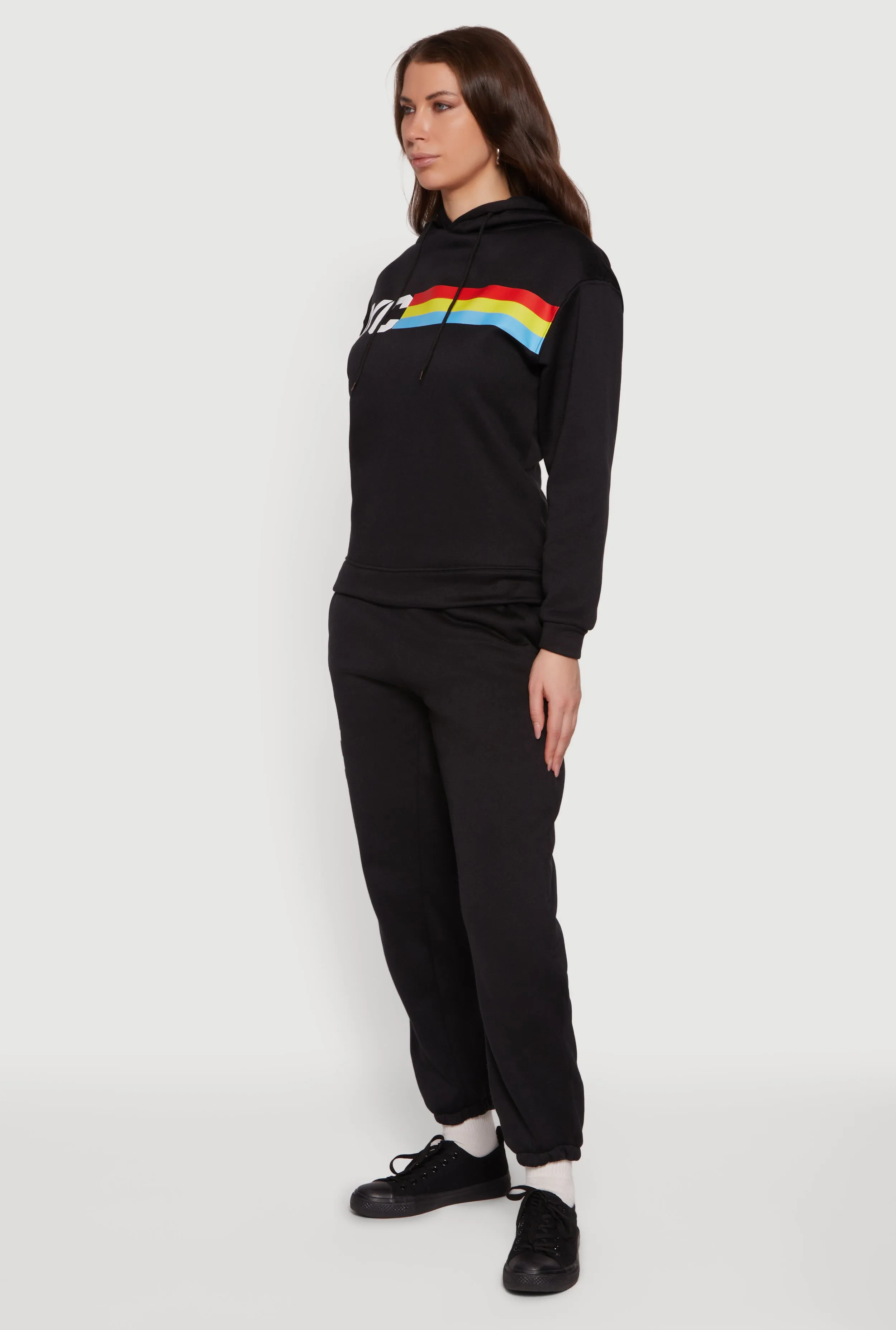 NYC Graphic Long Sleeve Pullover Hoodie sold by Rainbow product image thumbnail 3
