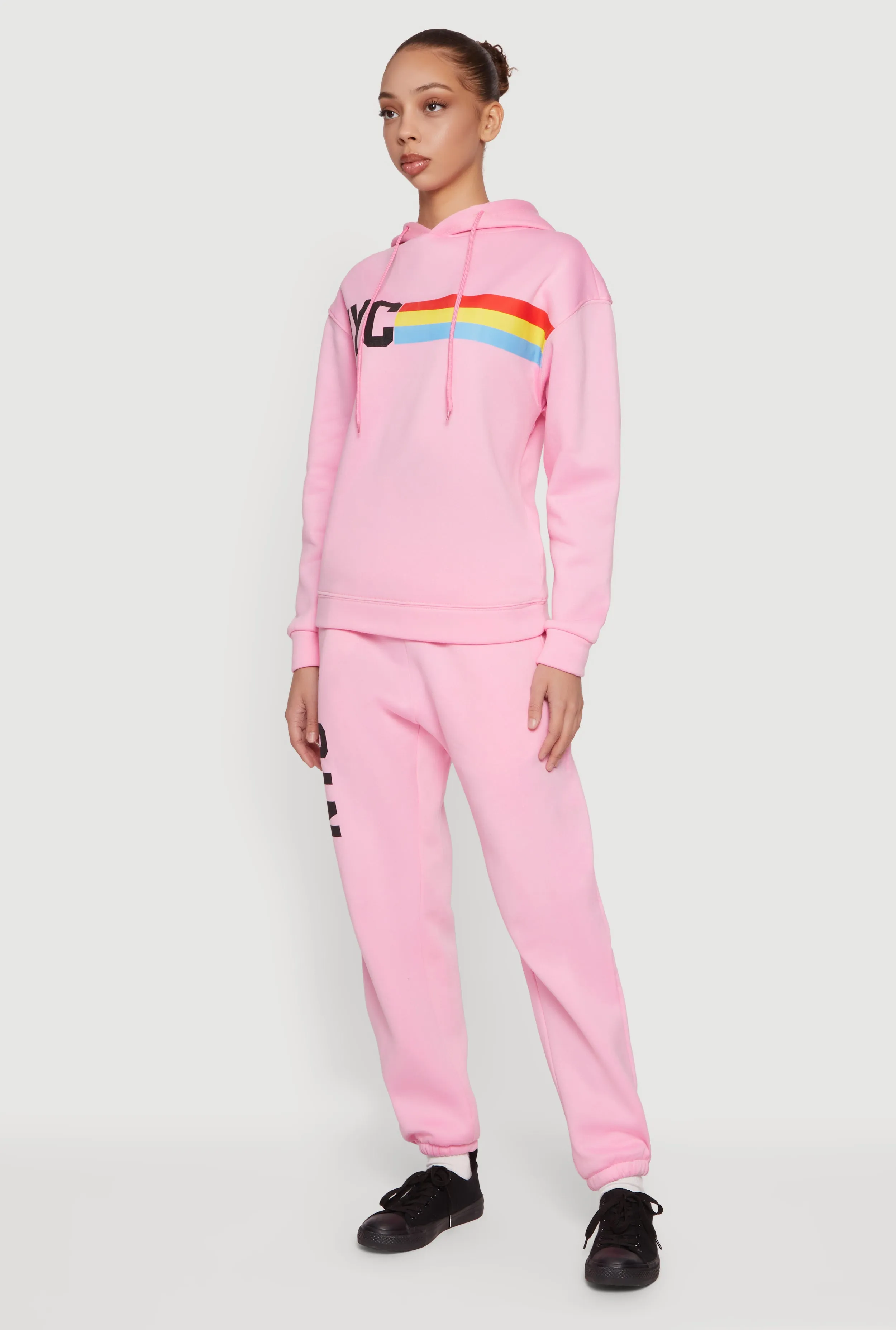 NYC Graphic Long Sleeve Pullover Hoodie sold by Rainbow product image thumbnail 3