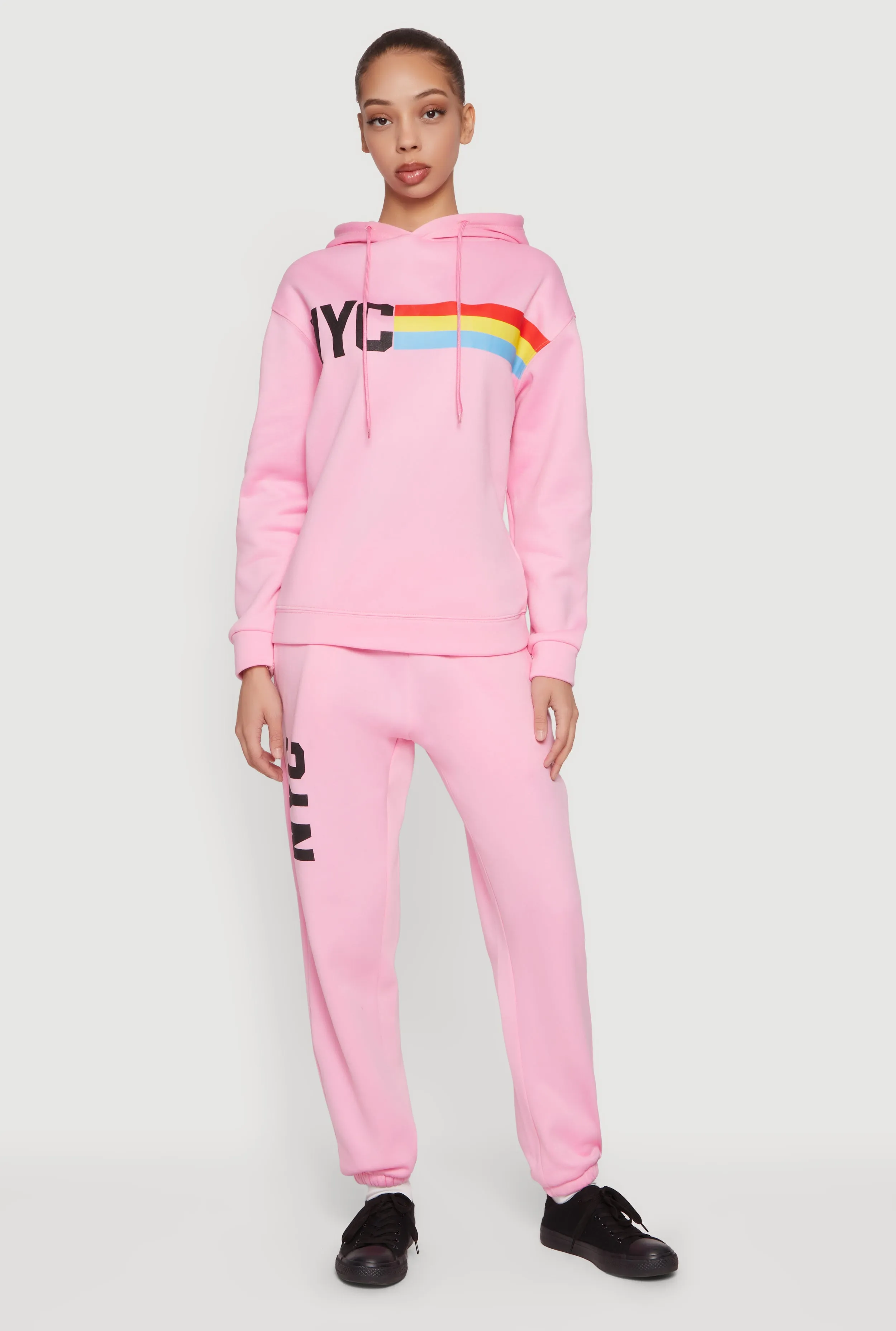 NYC Graphic Long Sleeve Pullover Hoodie sold by Rainbow product image thumbnail 2
