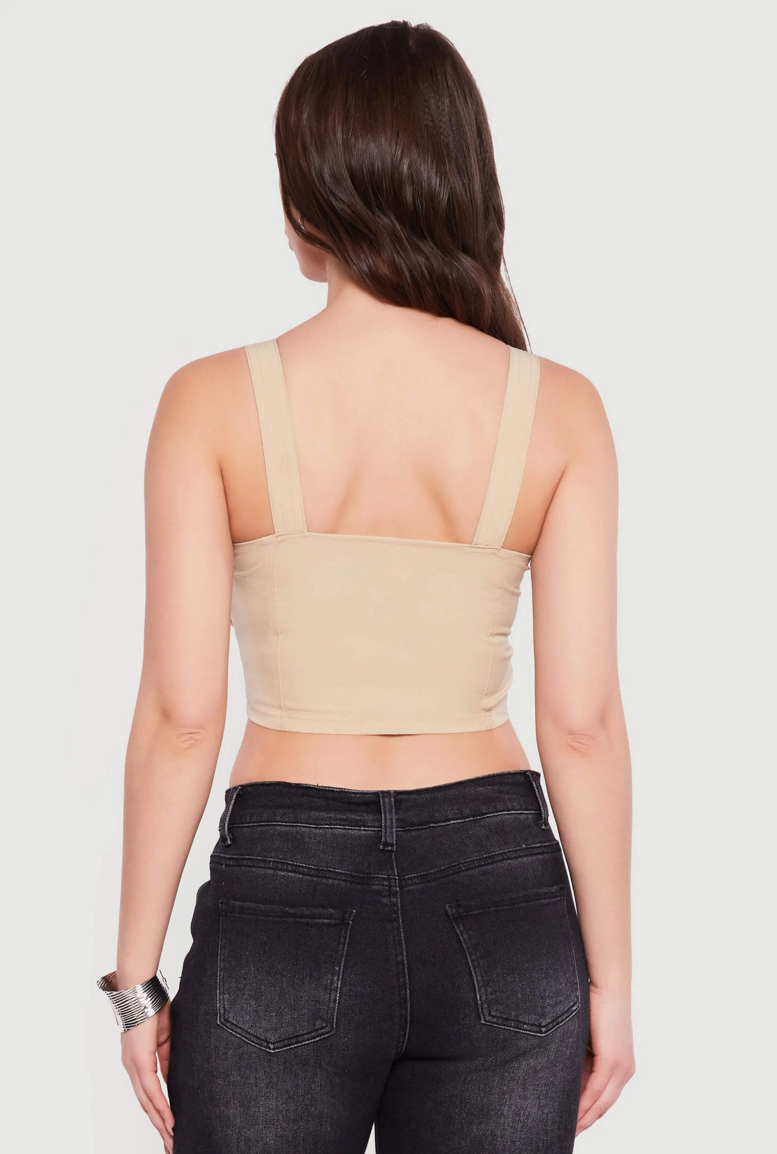 Zip Front Utility Overall Crop Top sold by Rainbow product image thumbnail 5