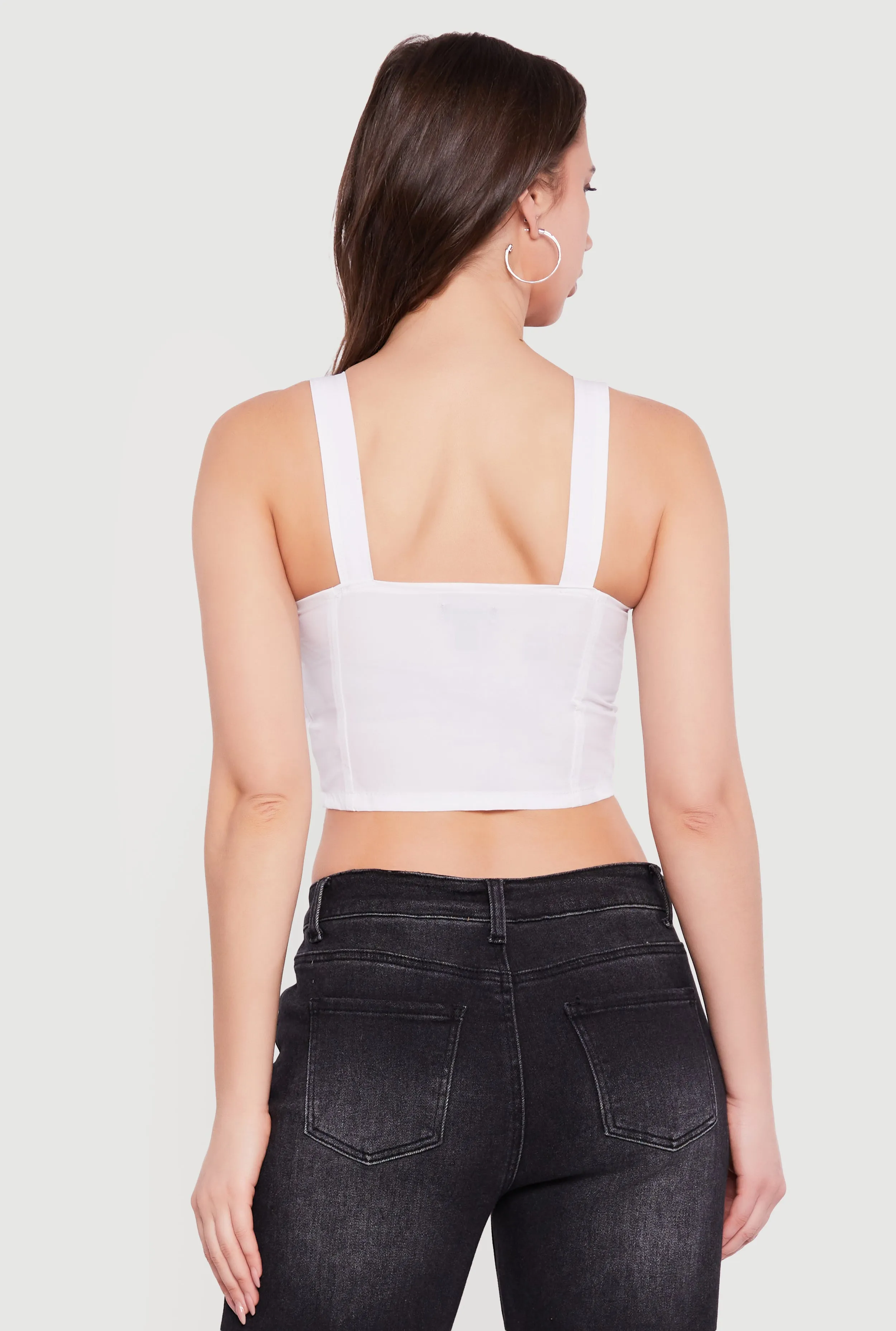 Zip Front Utility Overall Crop Top sold by Rainbow product image thumbnail 5