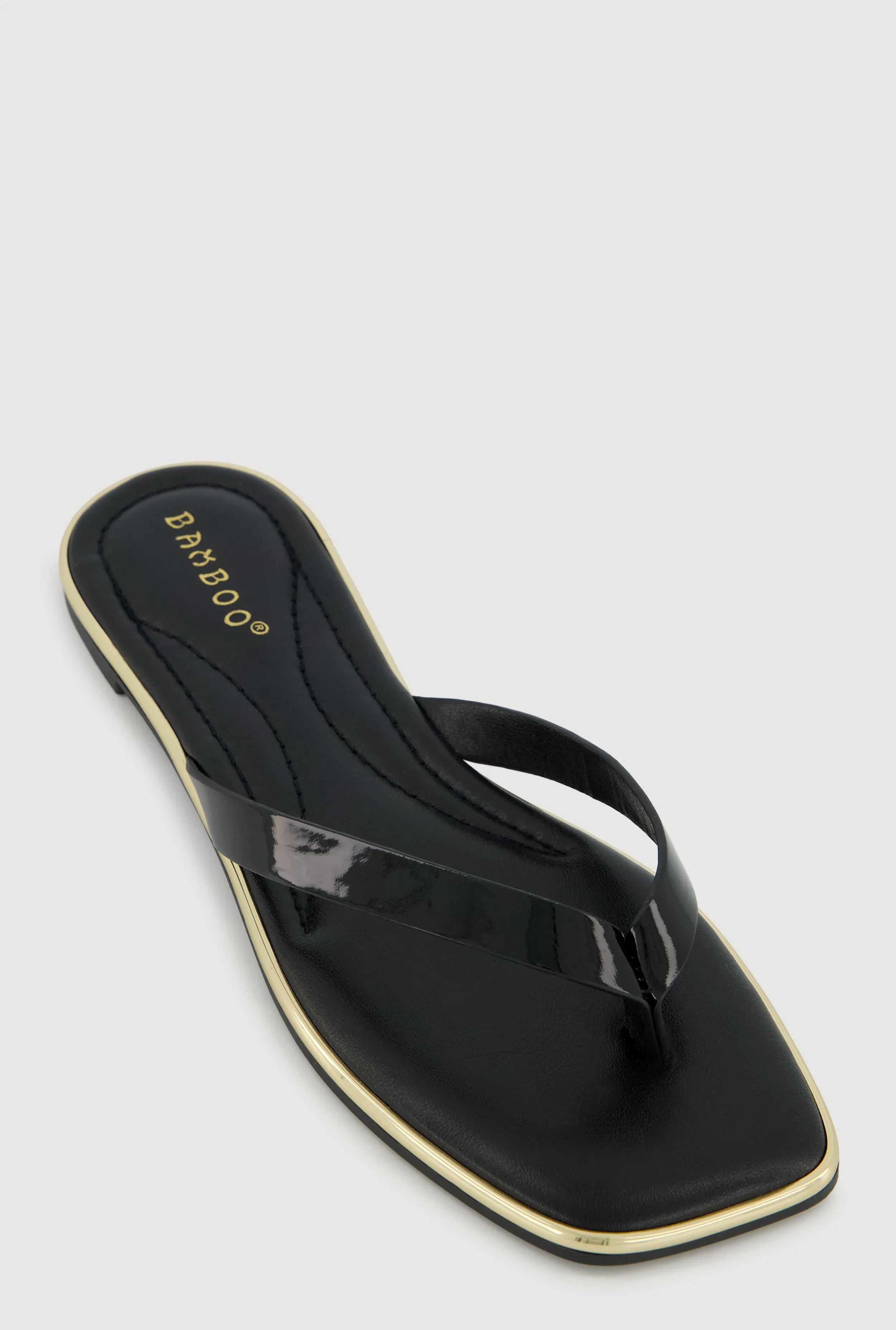 Metallic Trim Thong Sandals sold by Rainbow