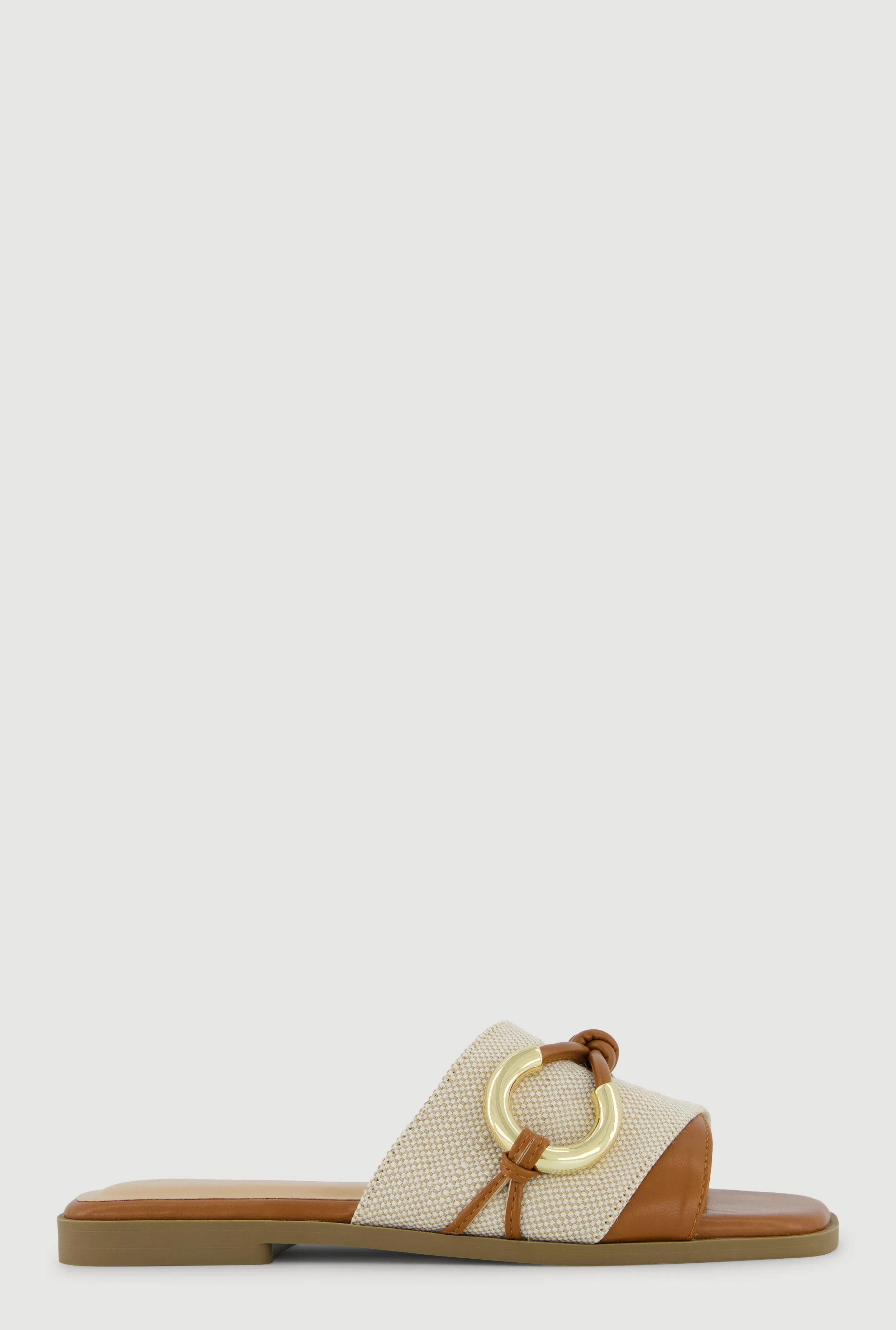 Metallic Ring Knot Detail Open Toe Slide Sandals sold by Rainbow product image thumbnail 2