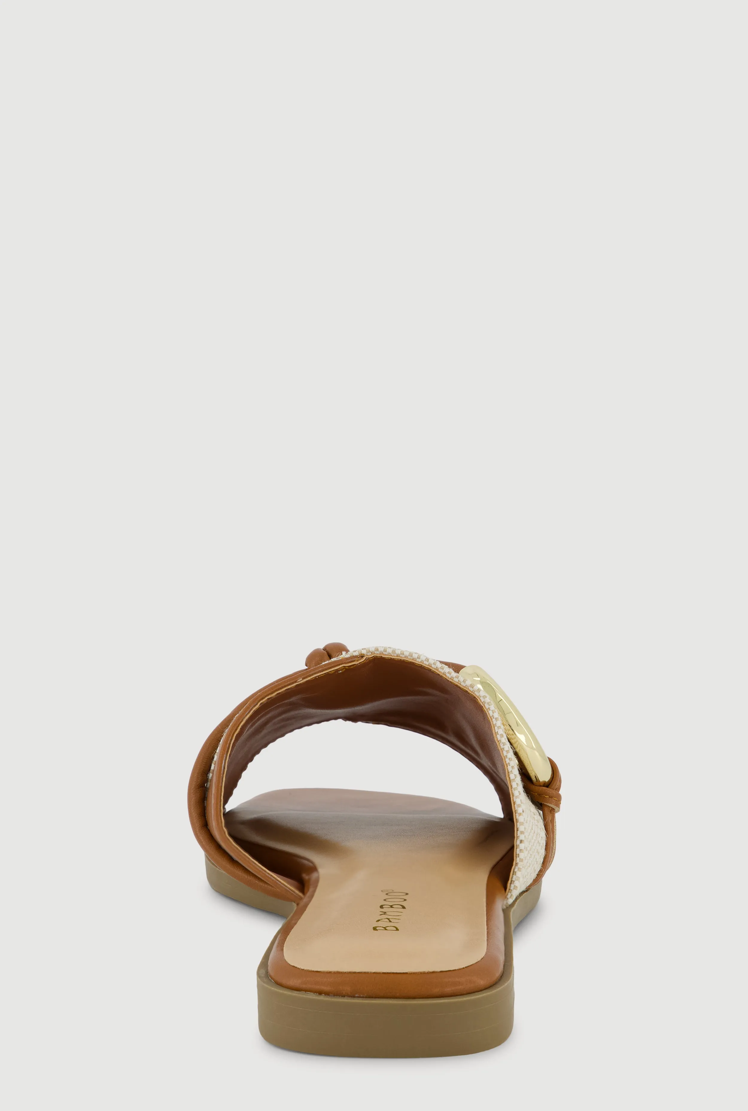 Metallic Ring Knot Detail Open Toe Slide Sandals sold by Rainbow product image thumbnail 3