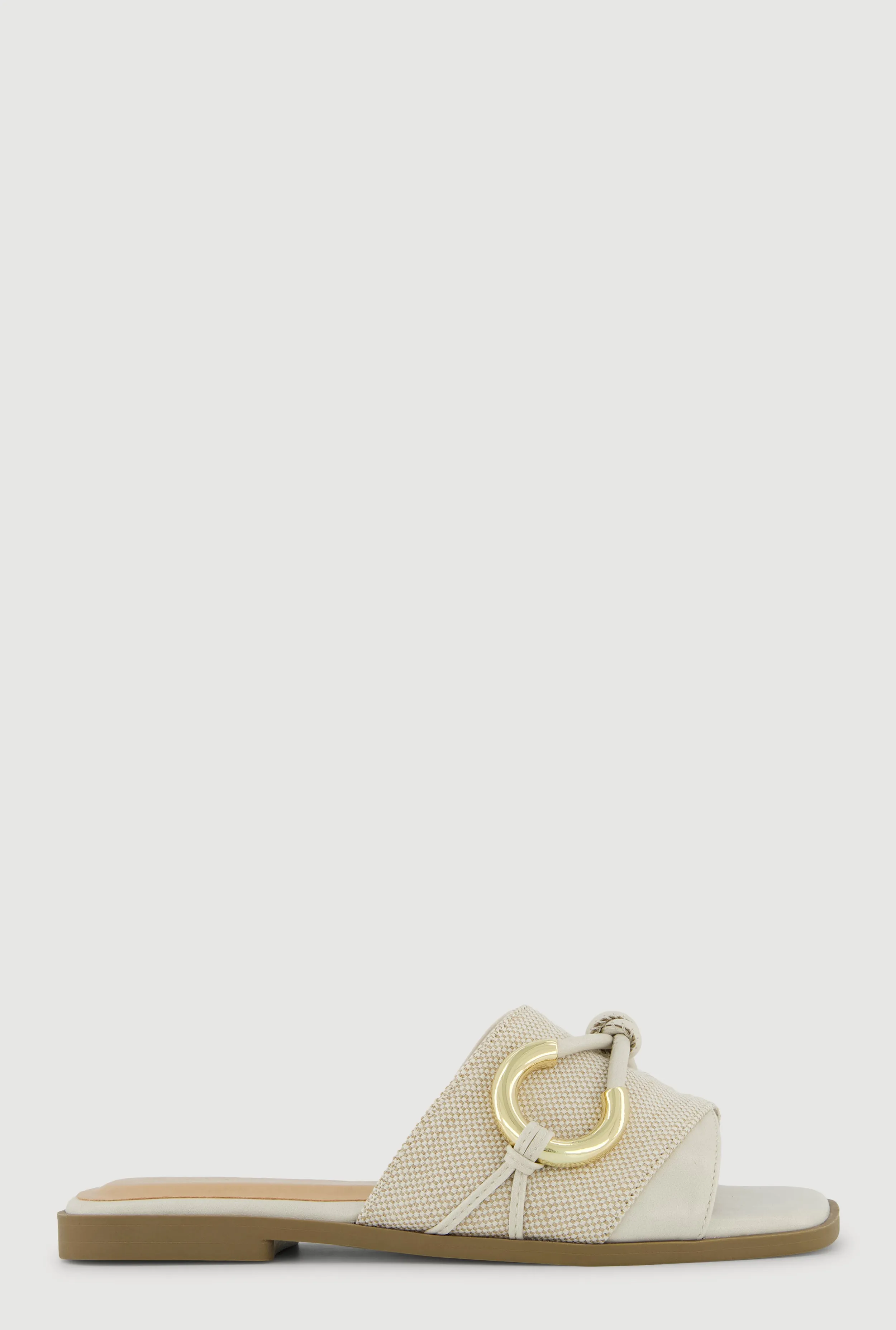 Metallic Ring Knot Detail Open Toe Slide Sandals sold by Rainbow product image thumbnail 2