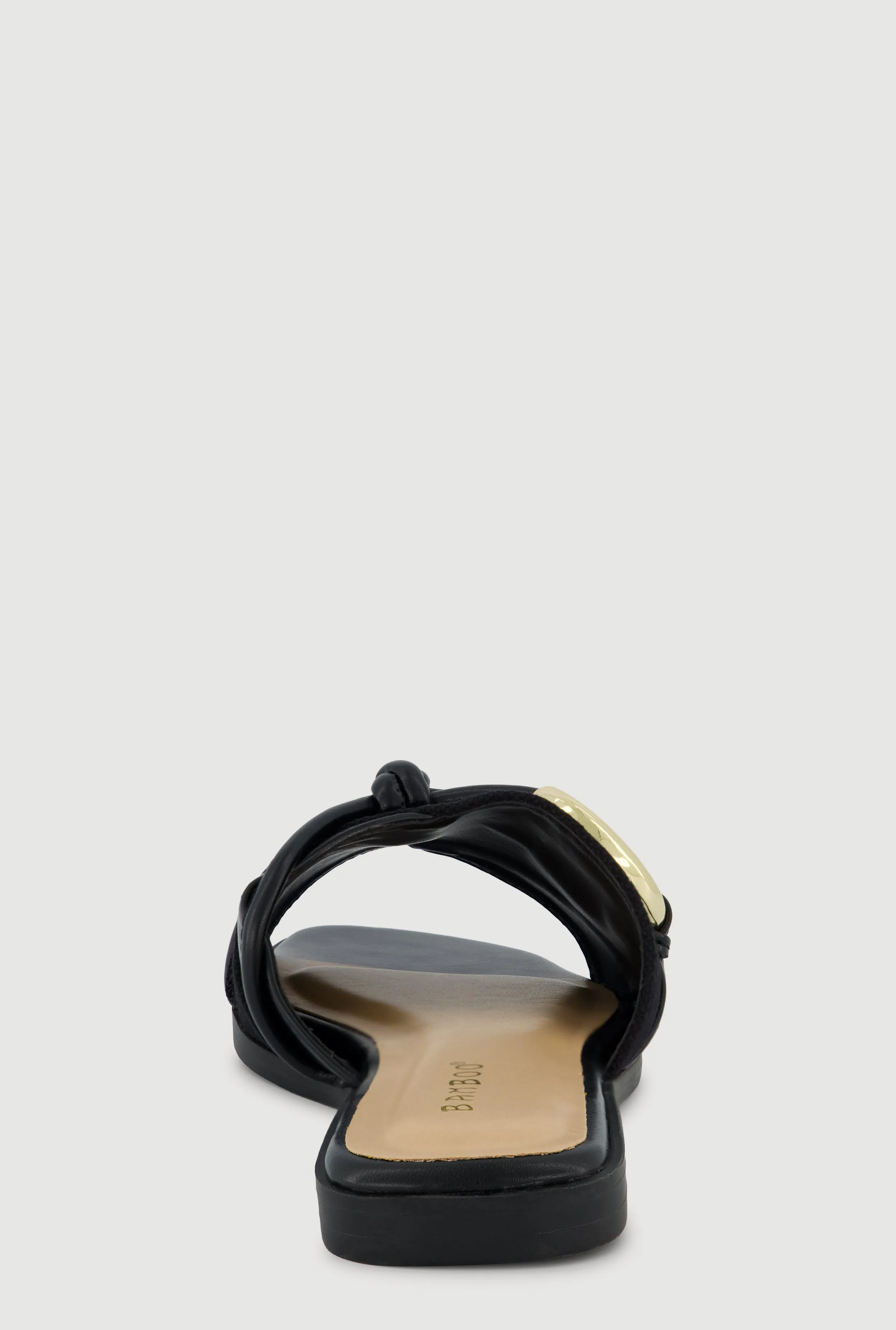 Metallic Ring Knot Detail Open Toe Slide Sandals sold by Rainbow product image thumbnail 3