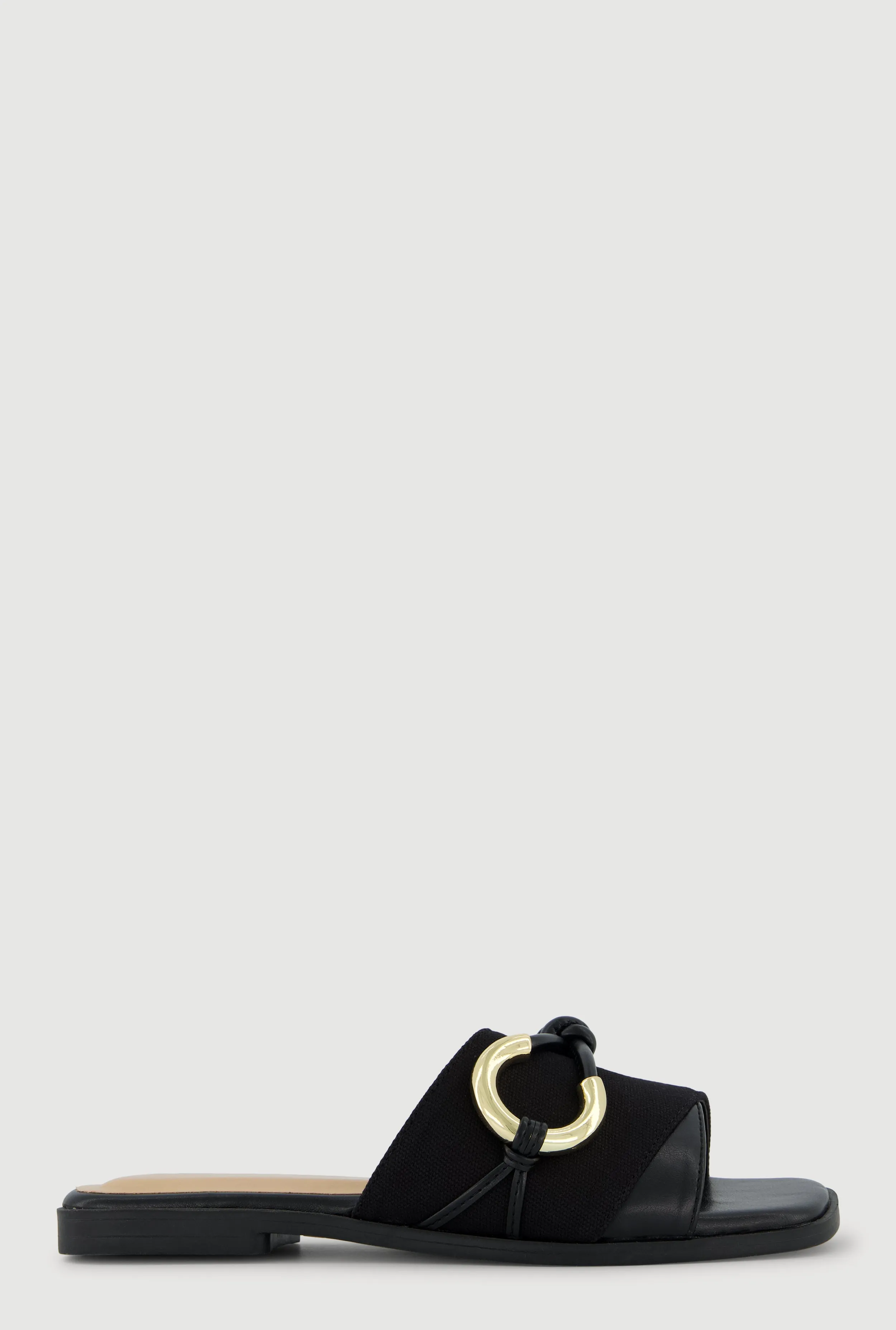 Metallic Ring Knot Detail Open Toe Slide Sandals sold by Rainbow product image thumbnail 2