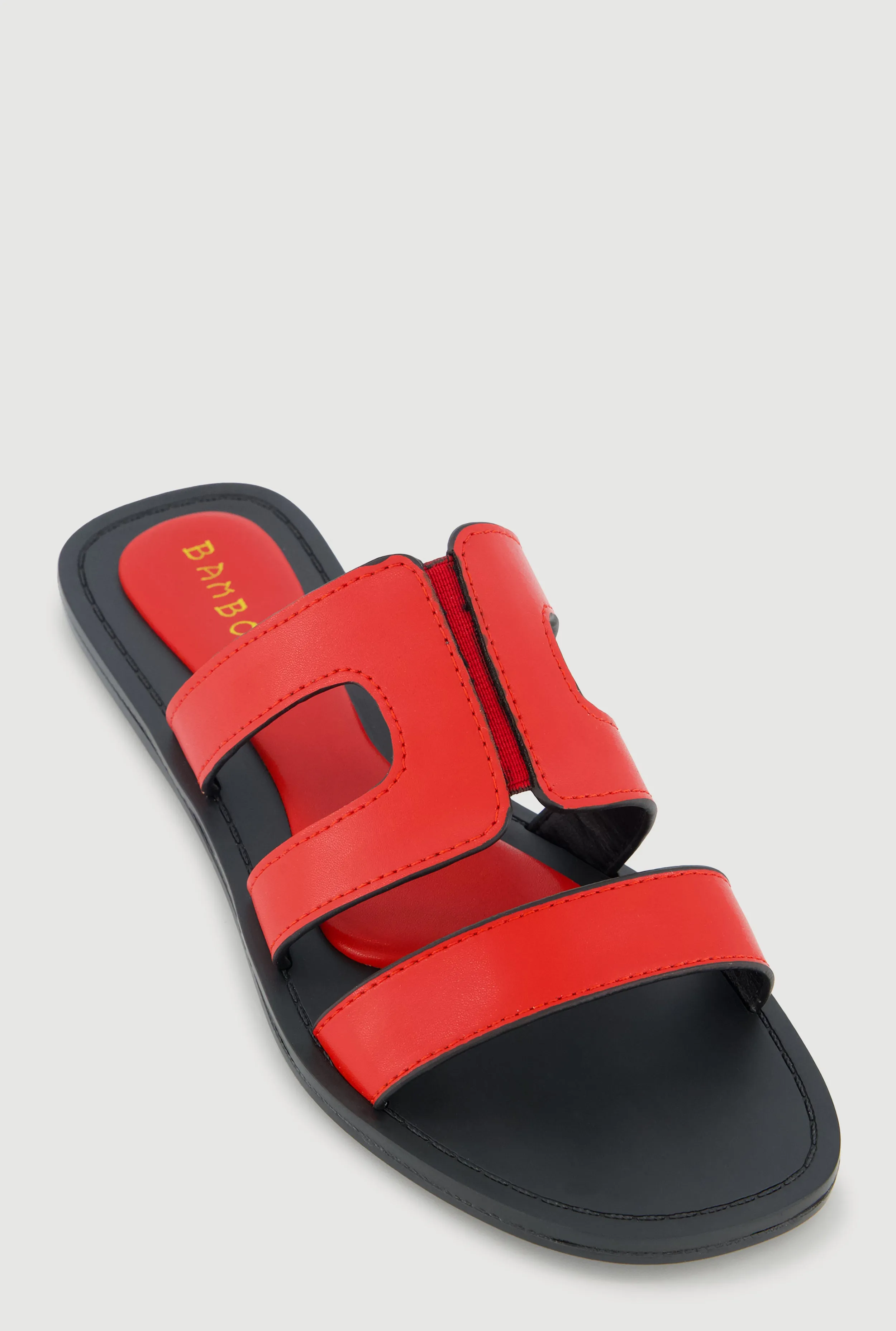 Open Toe Cut Out Slide Sandals sold by Rainbow