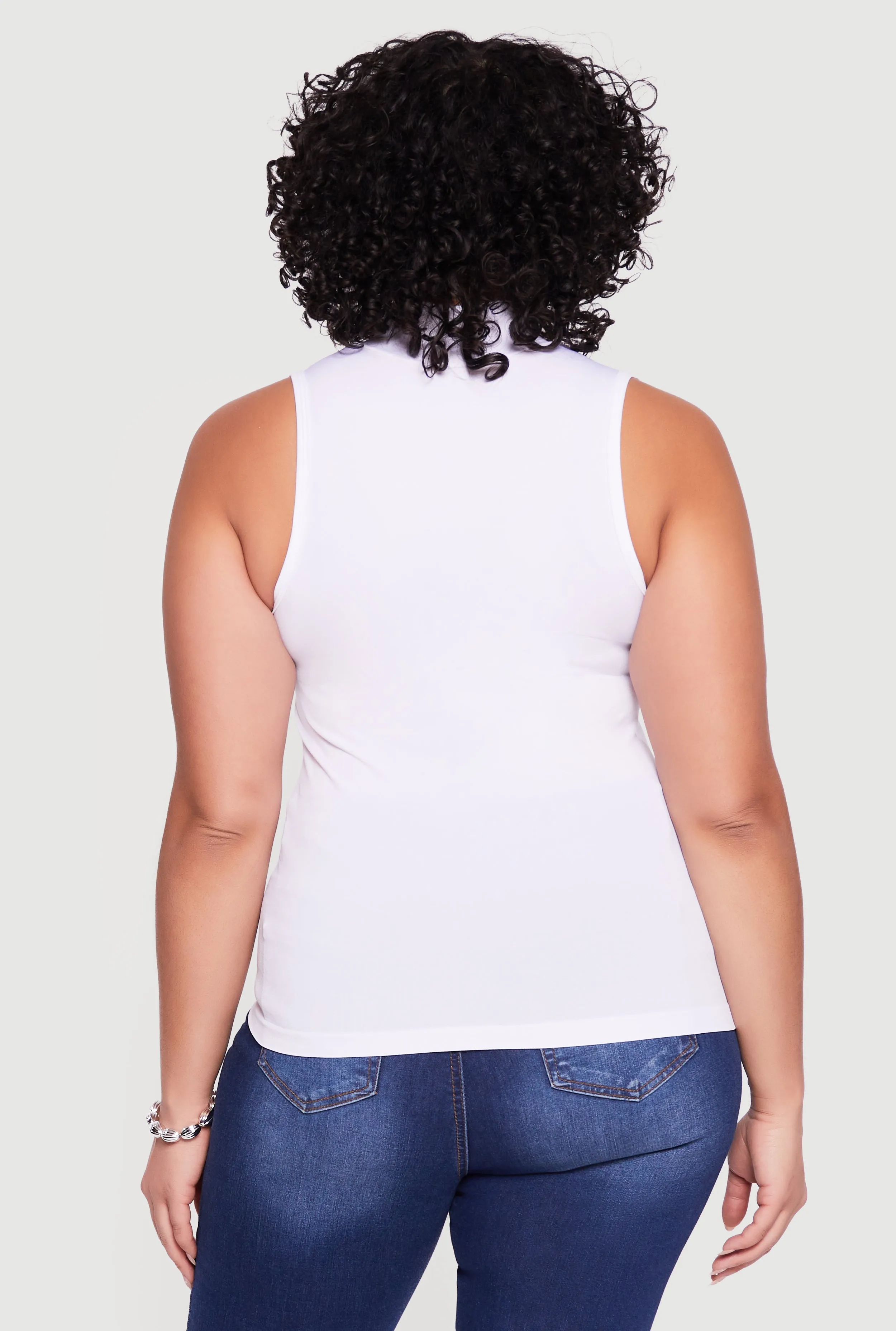 Plus Size Sleeveless Seamless Mock Neck Top sold by Rainbow product image thumbnail 5