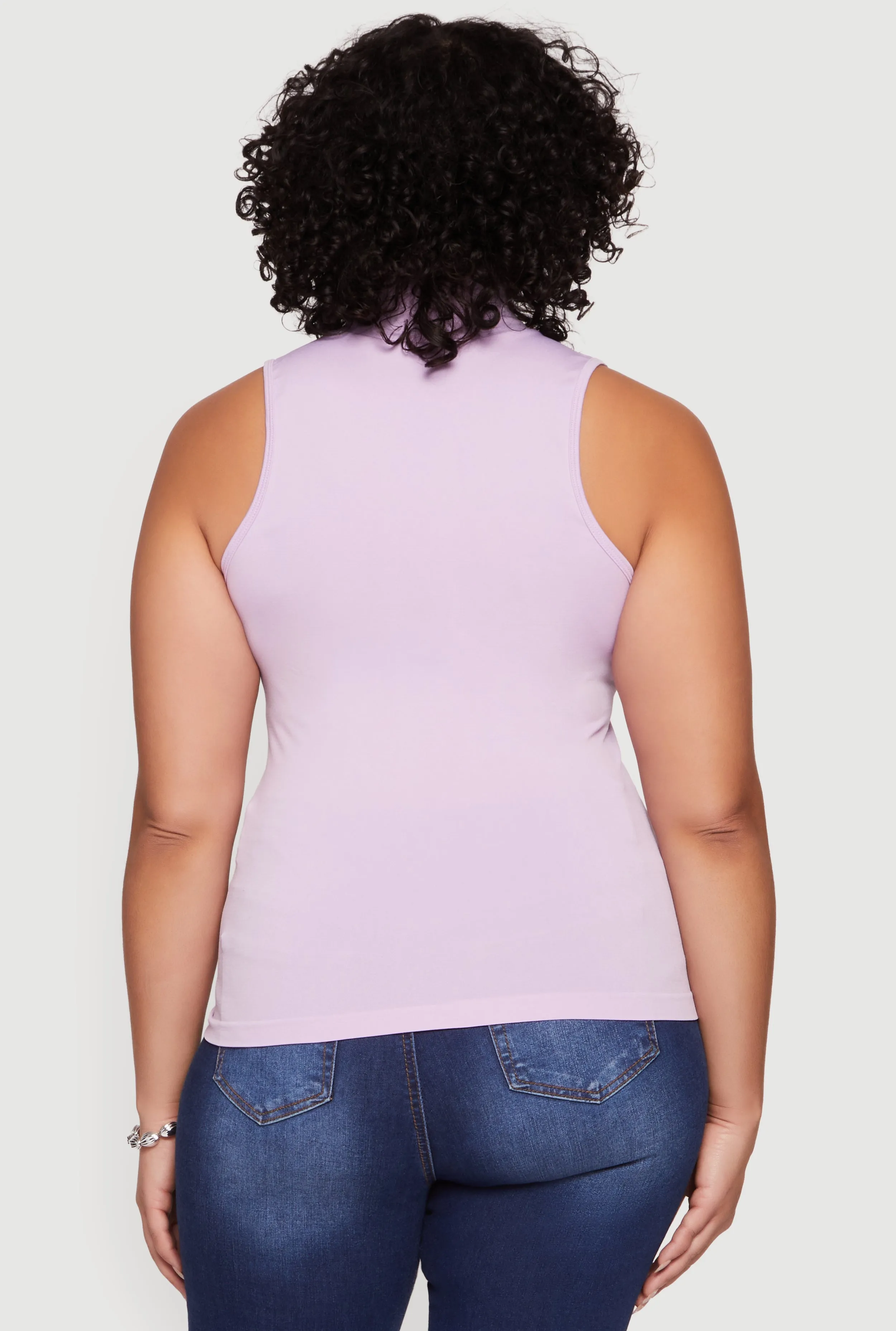 Plus Size Sleeveless Seamless Mock Neck Top sold by Rainbow product image thumbnail 5