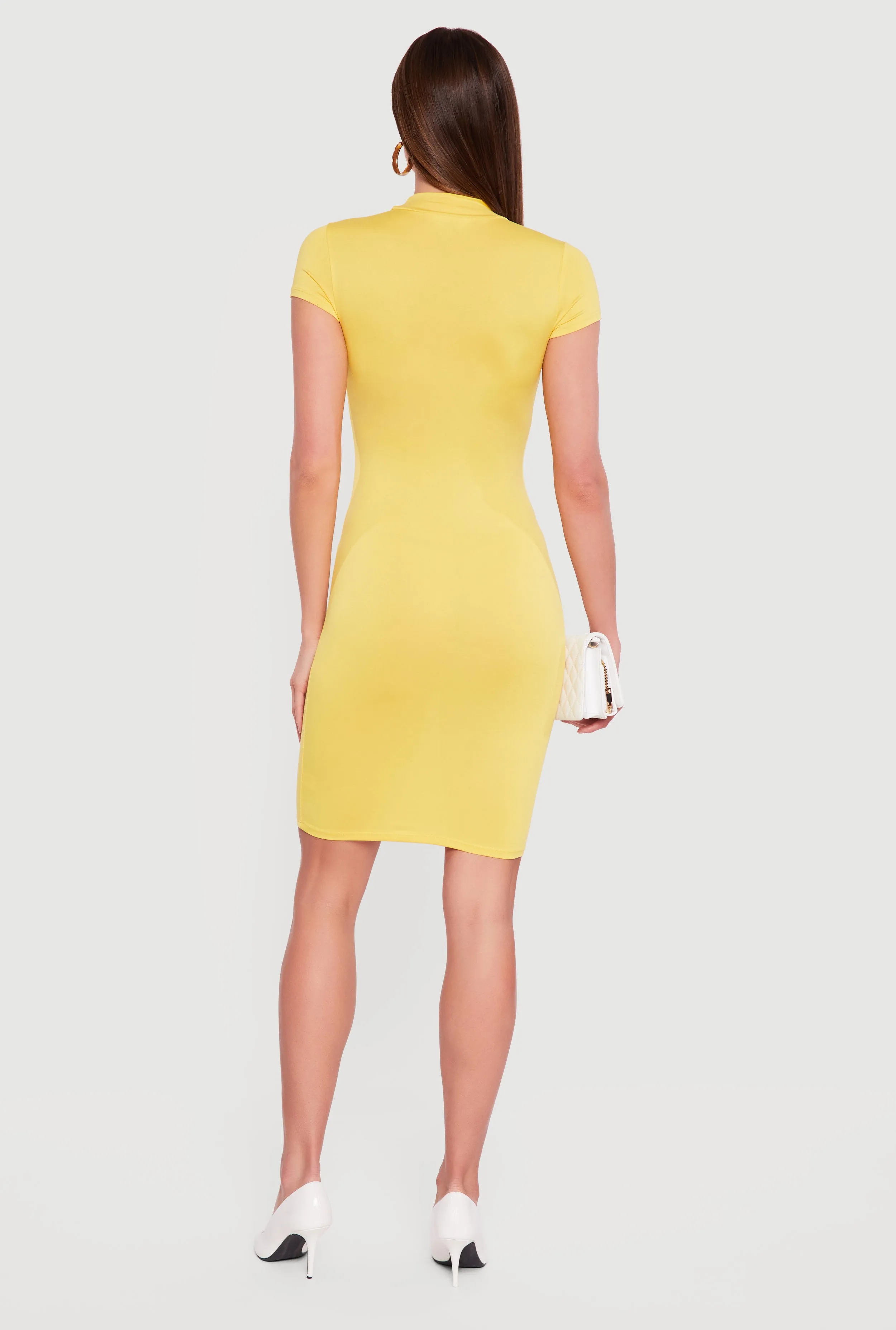 Mock Neck Short Sleeve T Shirt Dress sold by Rainbow product image thumbnail 3