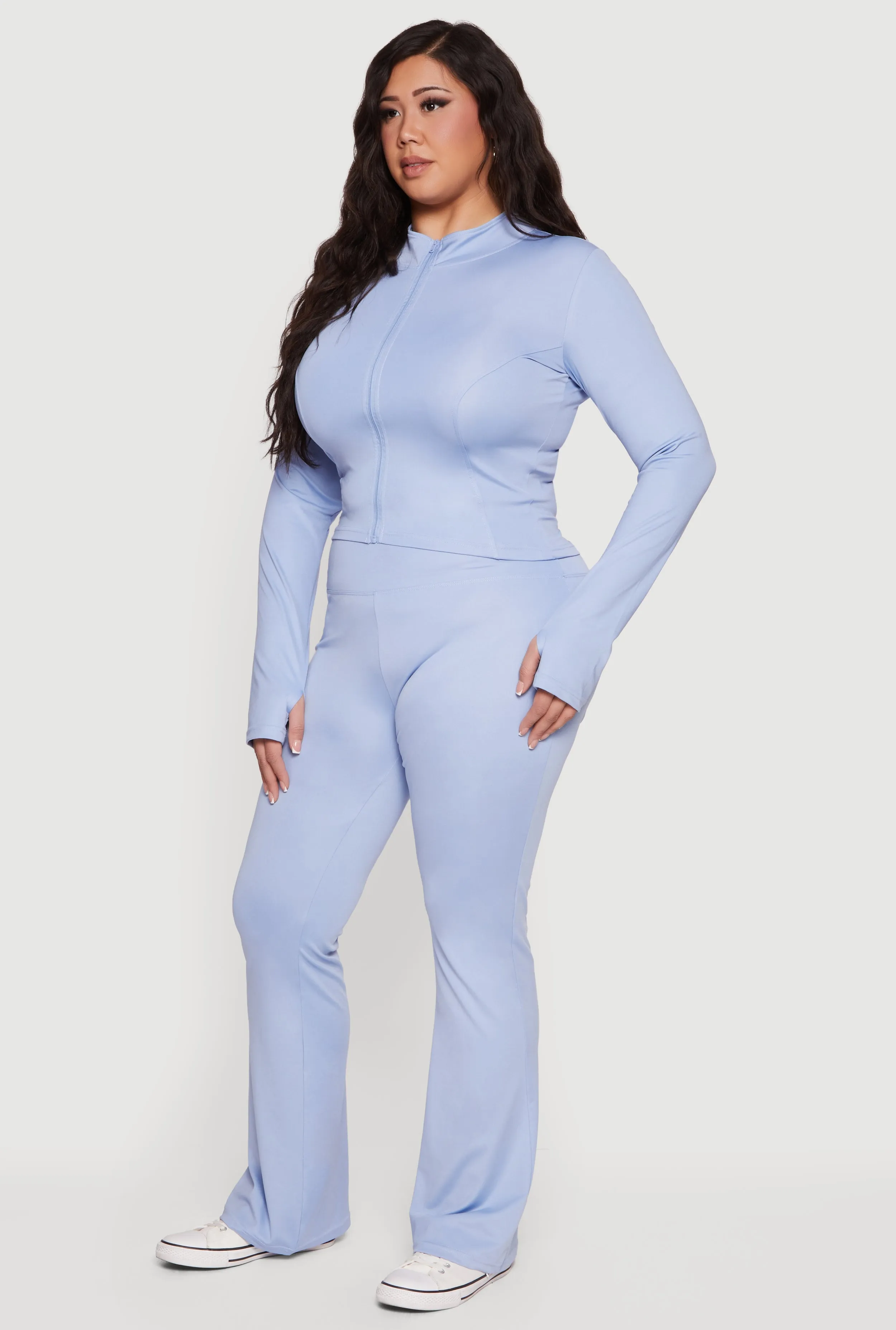 Plus Size High Waisted Flare Leg Active Pants sold by Rainbow product image thumbnail 2