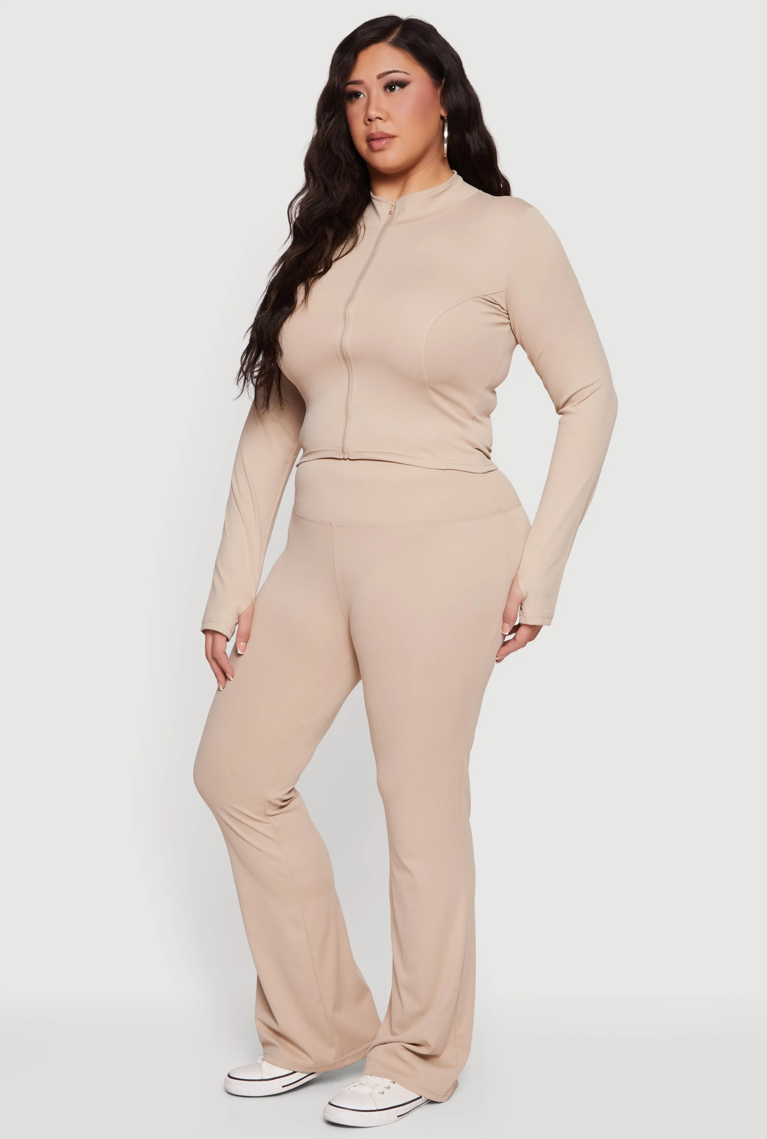 Plus Size High Waisted Flare Leg Active Pants sold by Rainbow product image thumbnail 2