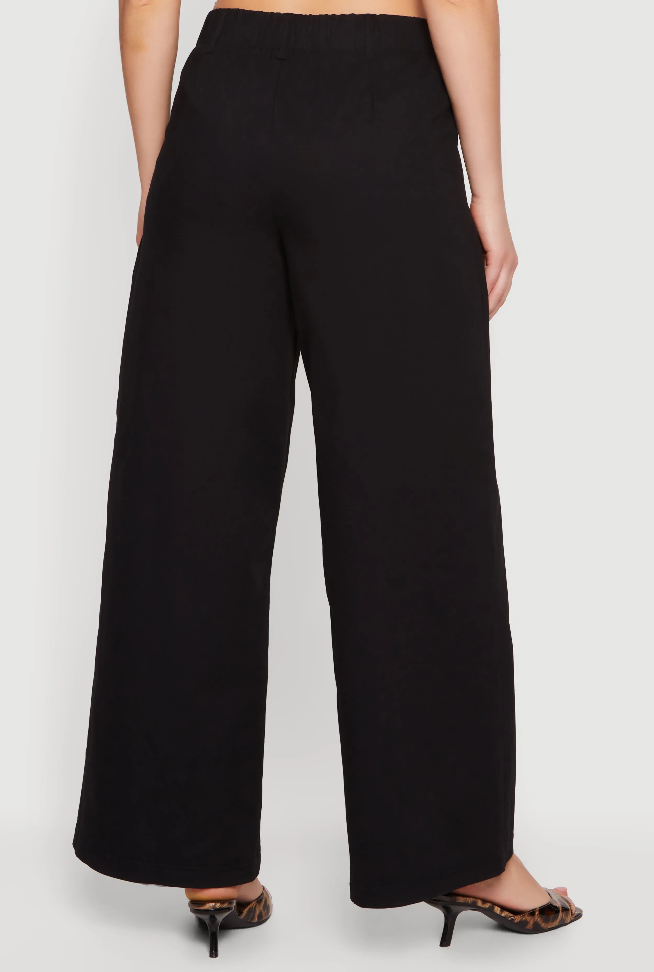 Solid Twill Wide Leg Palazzo Pants sold by Rainbow product image thumbnail 5