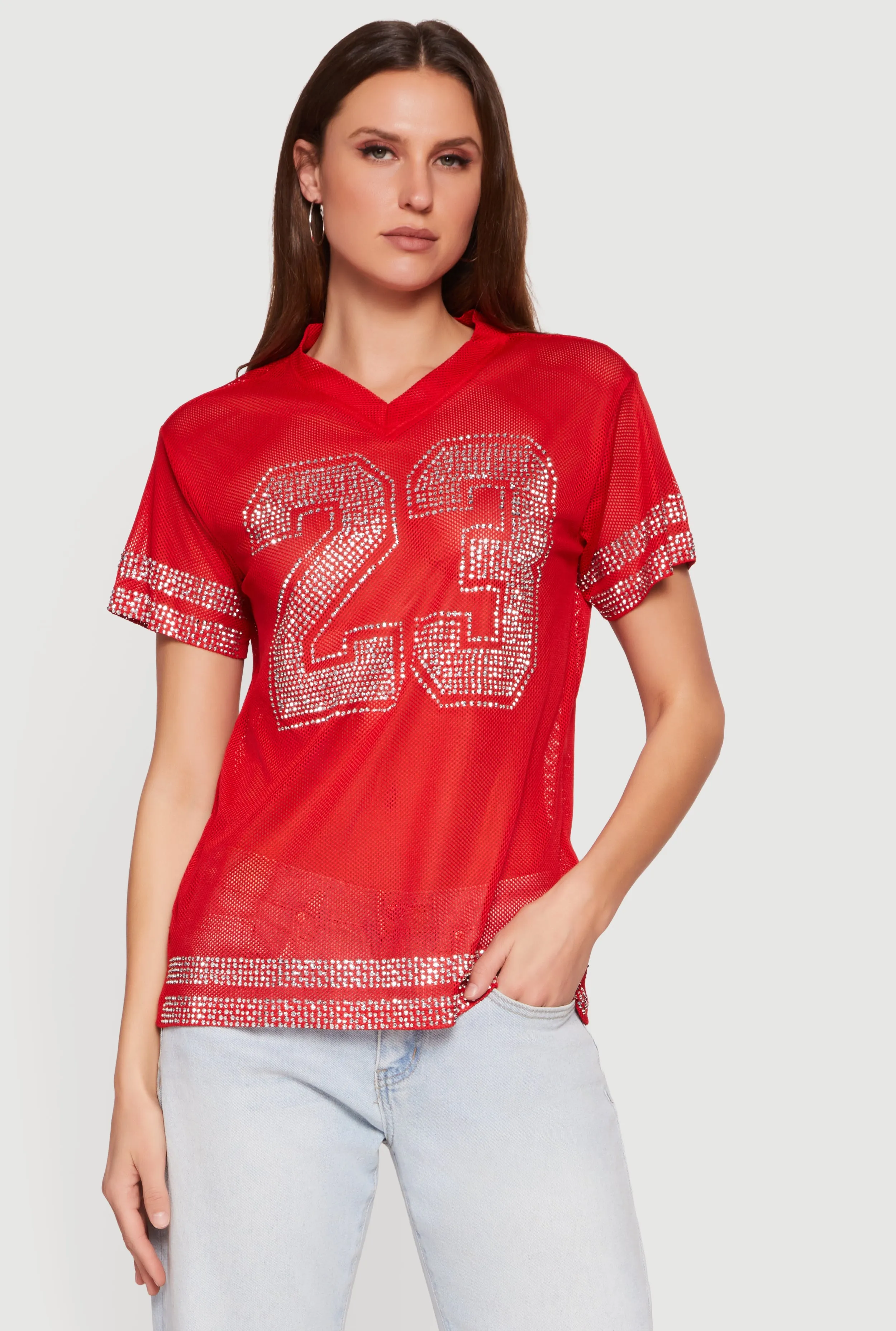 23 Rhinestone Studded Jersey sold by Rainbow product image thumbnail 2