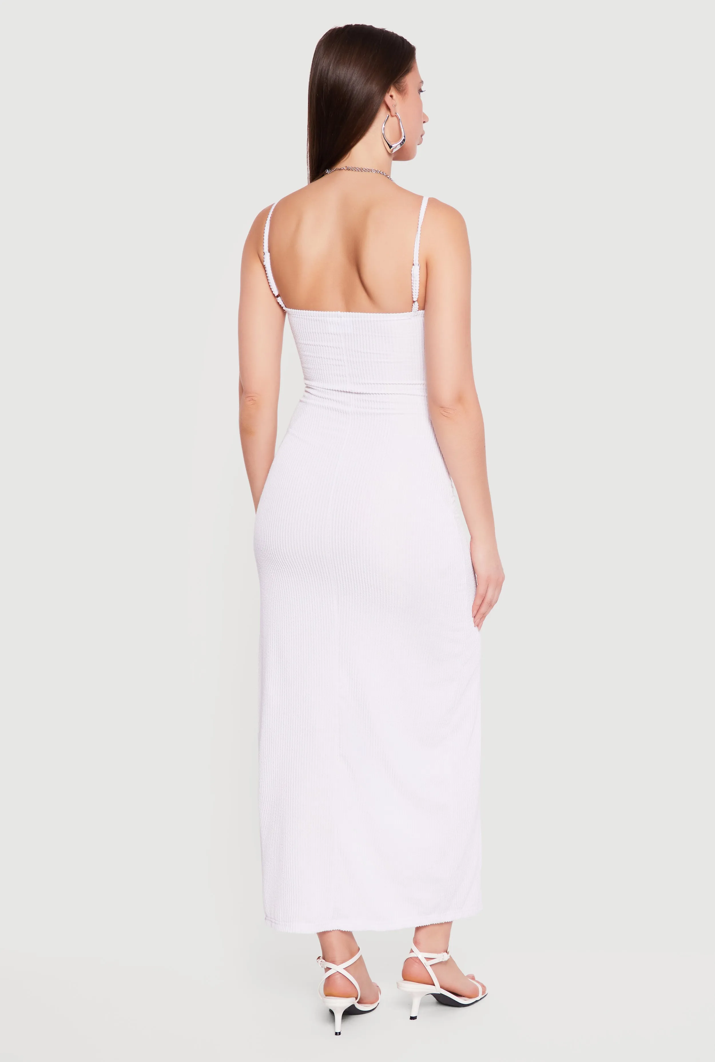 Rib Knit Sweetheart Maxi Cami Dress sold by Rainbow product image thumbnail 3