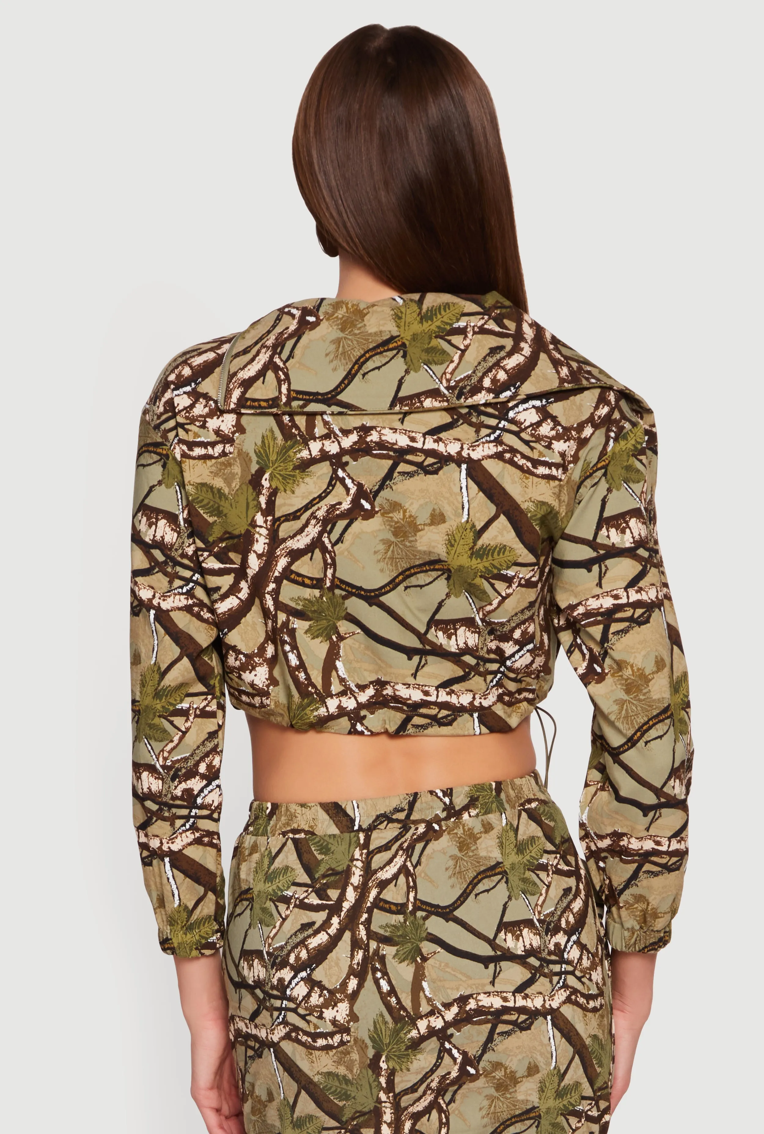 Asymmetrical Zip Front Cropped Jacket sold by Rainbow product image thumbnail 5