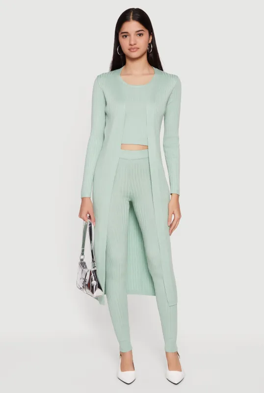 Daisy Ribbed Knit Open Front Duster sold by Rainbow