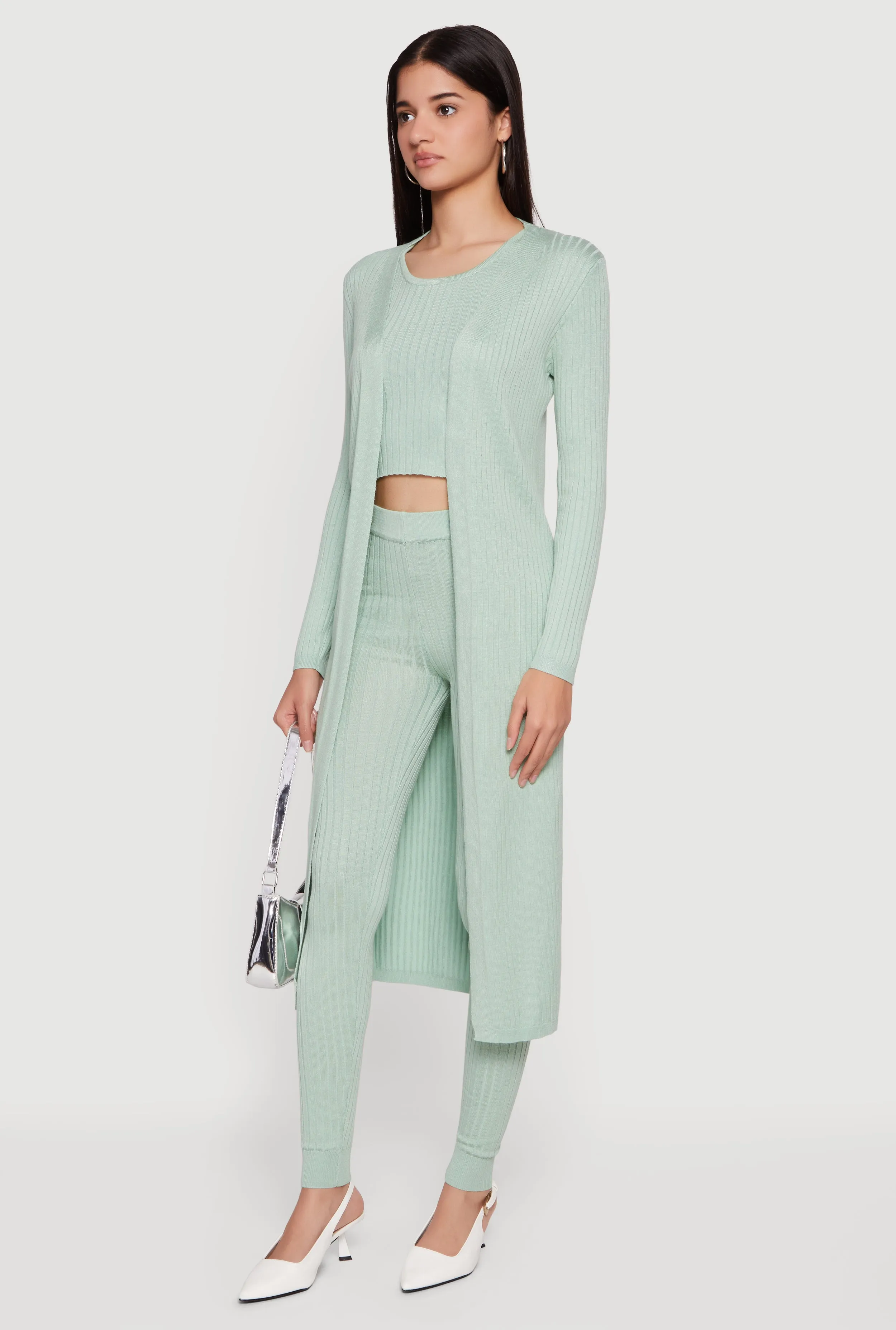 Daisy Ribbed Knit Open Front Duster sold by Rainbow product image thumbnail 2