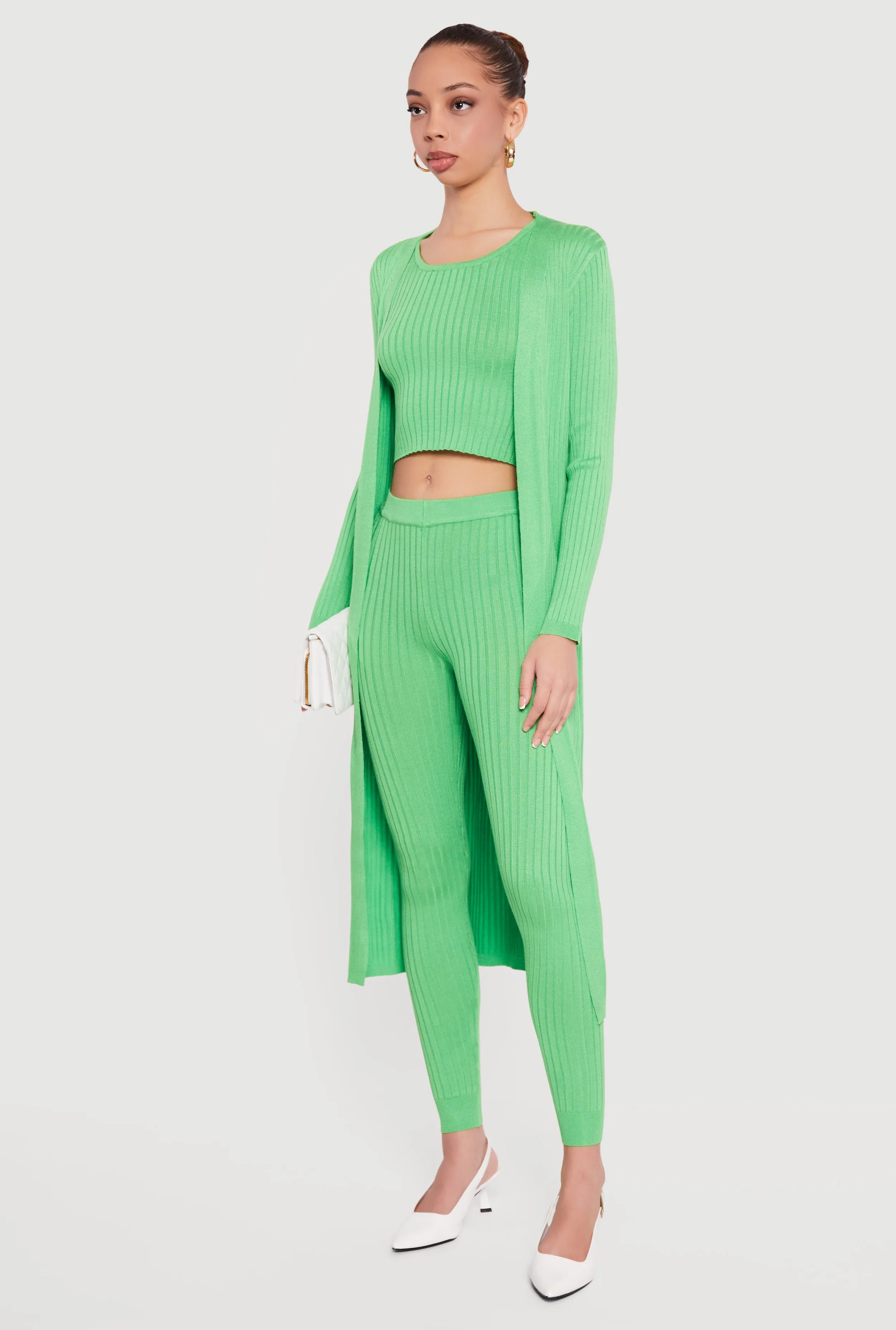 Daisy Ribbed Knit Open Front Duster sold by Rainbow product image thumbnail 2