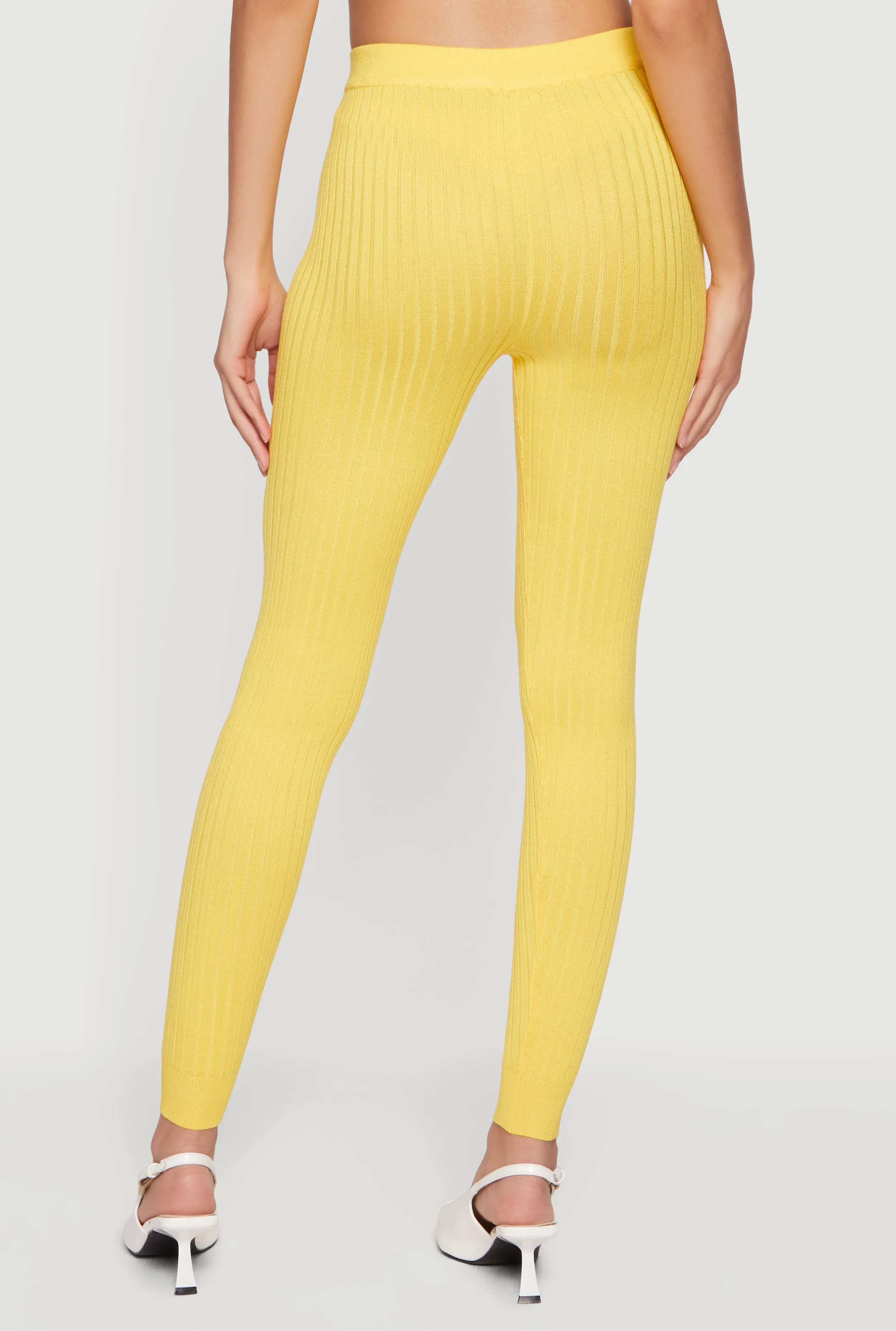 Daisy Ribbed Knit High Waisted Leggings sold by Rainbow product image thumbnail 5
