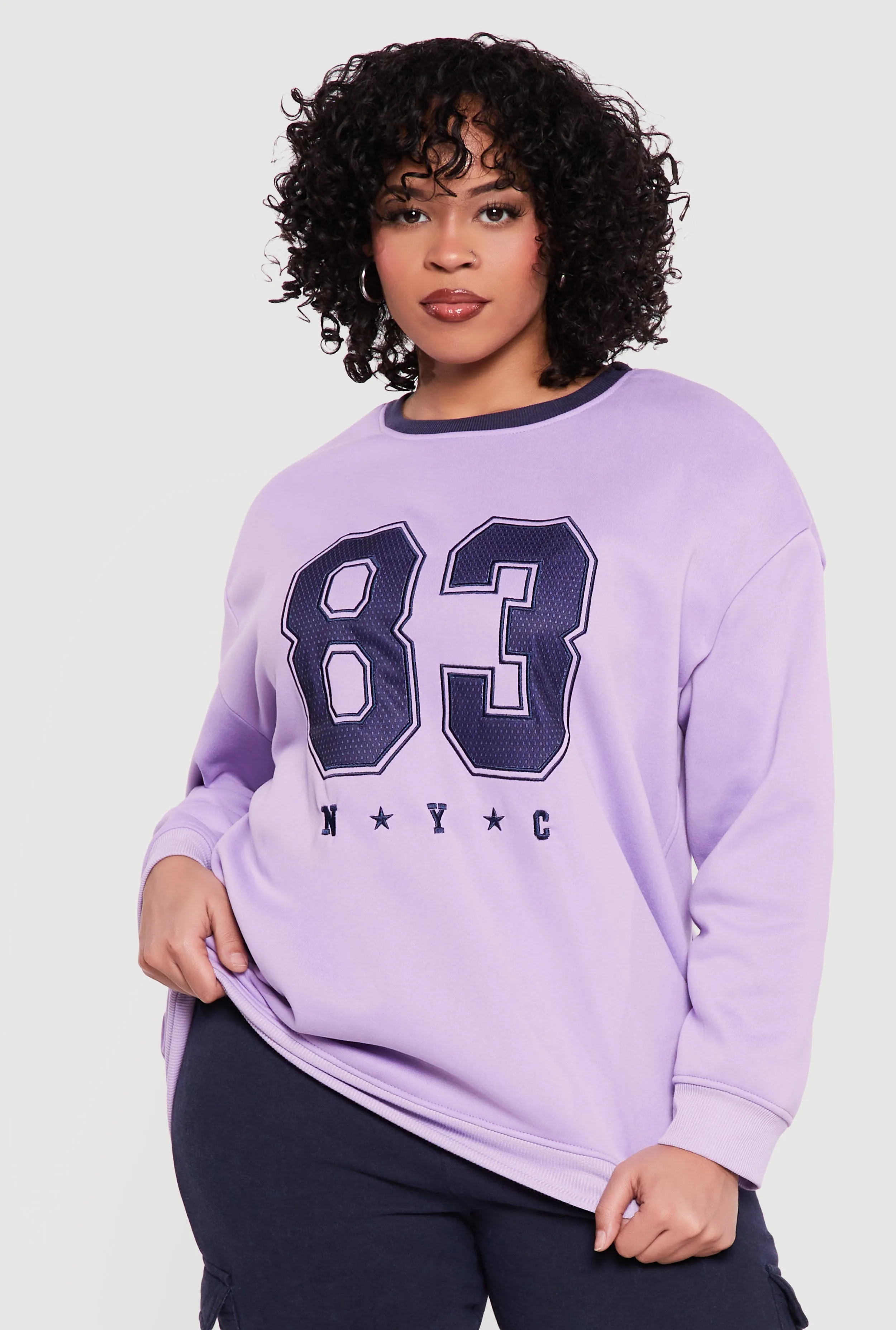 Plus Size 83 NYC Graphic Print Sweatshirt sold by Rainbow product image thumbnail 2