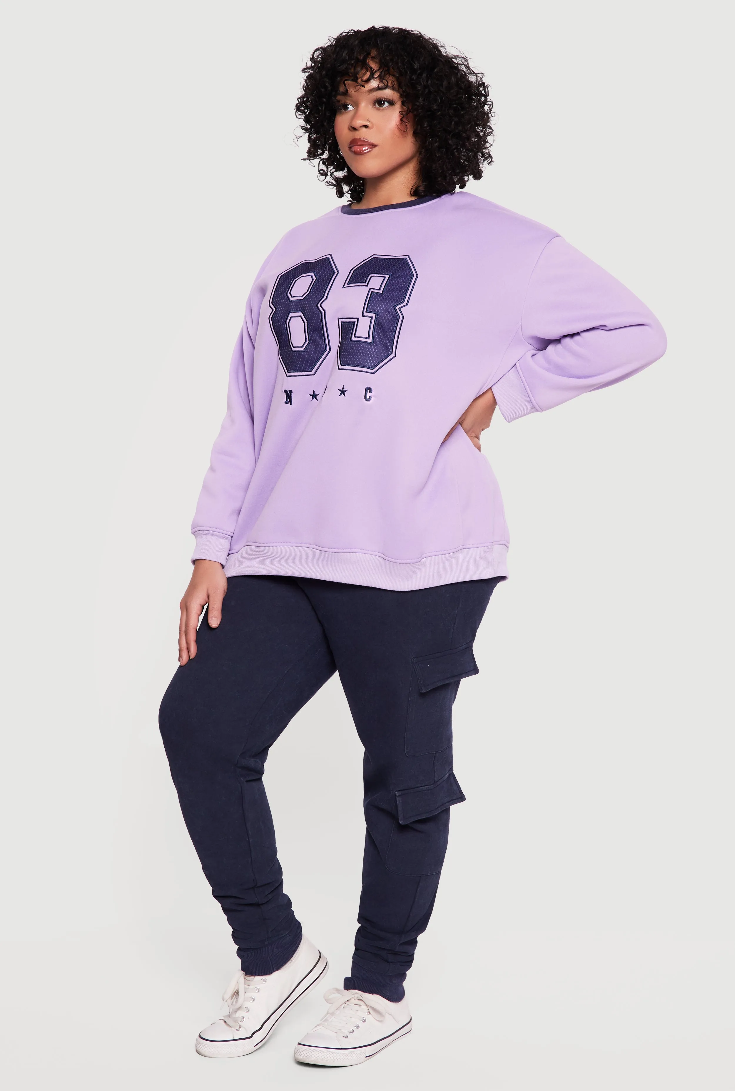 Plus Size 83 NYC Graphic Print Sweatshirt sold by Rainbow product image thumbnail 3