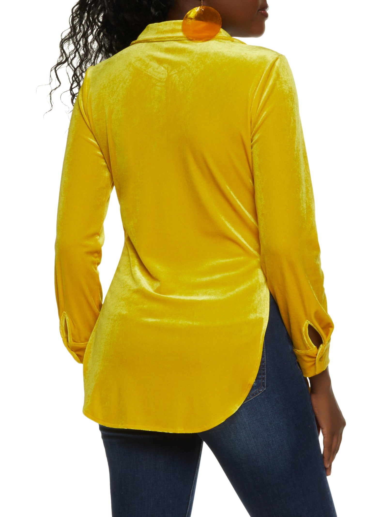 Velvet Button Front Shirt sold by Rainbow product image thumbnail 2