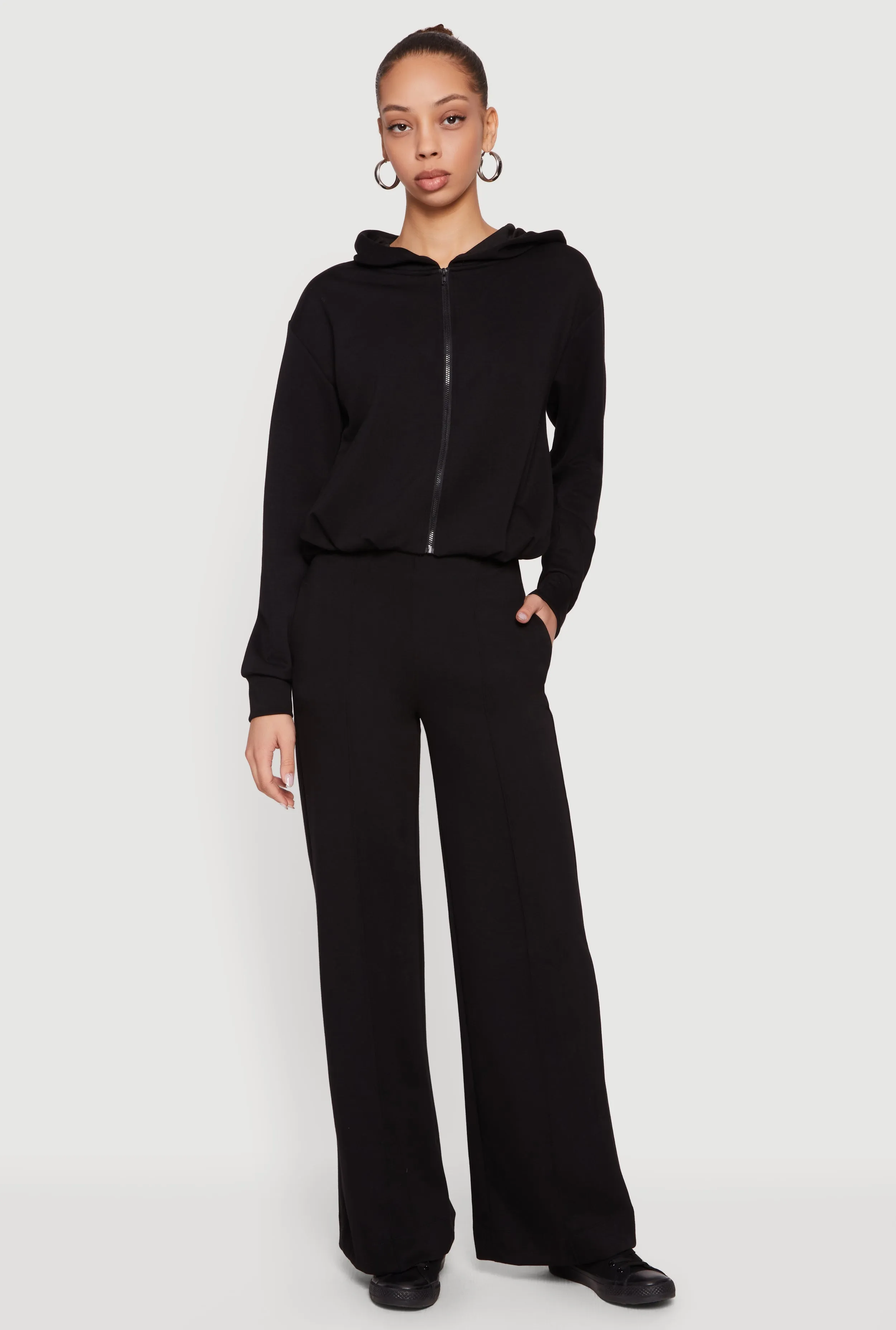 High Waisted Pintuck Detail Straight Leg Pants sold by Rainbow