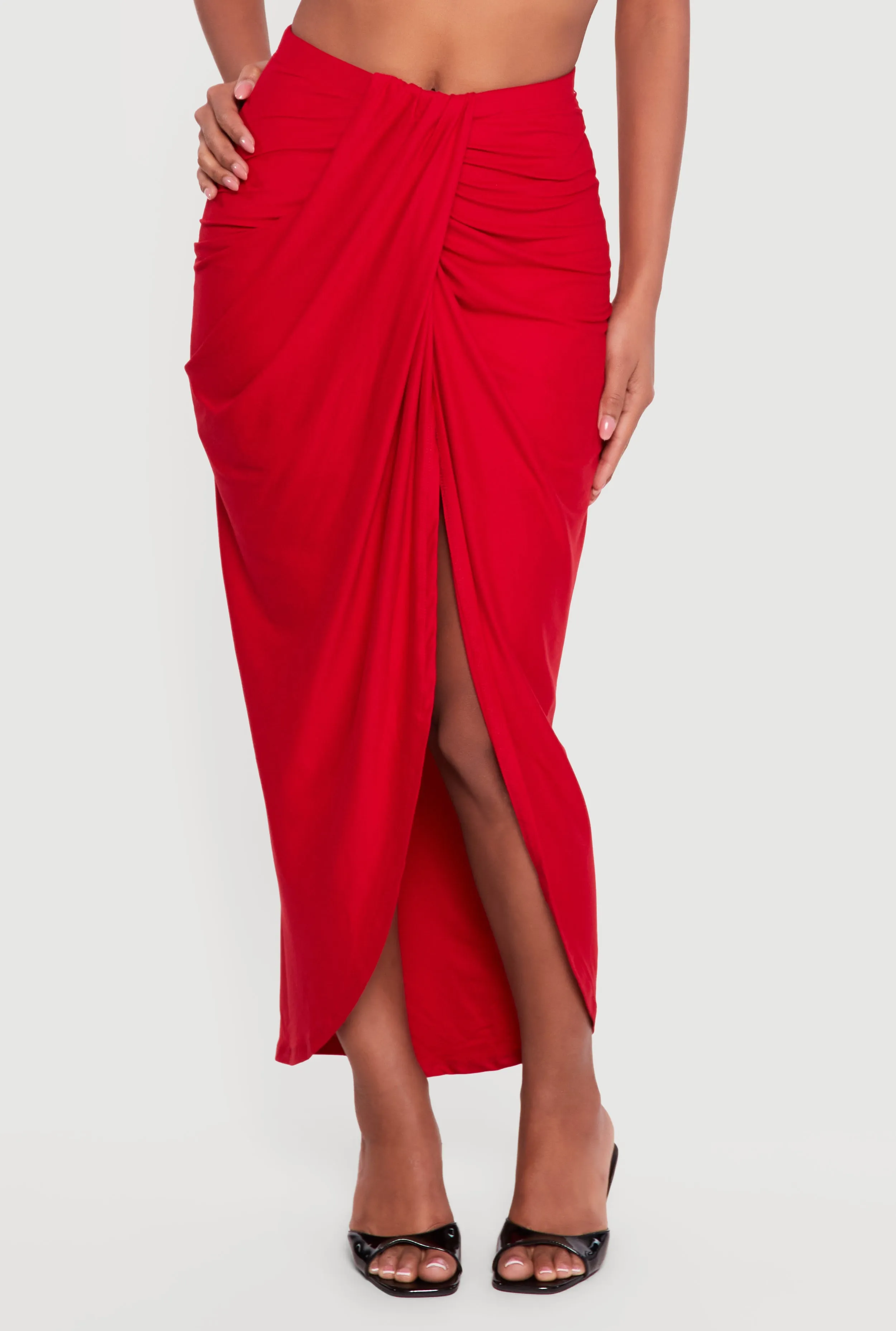 Ruched Tulip Hem Maxi Skirt sold by Rainbow product image thumbnail 3