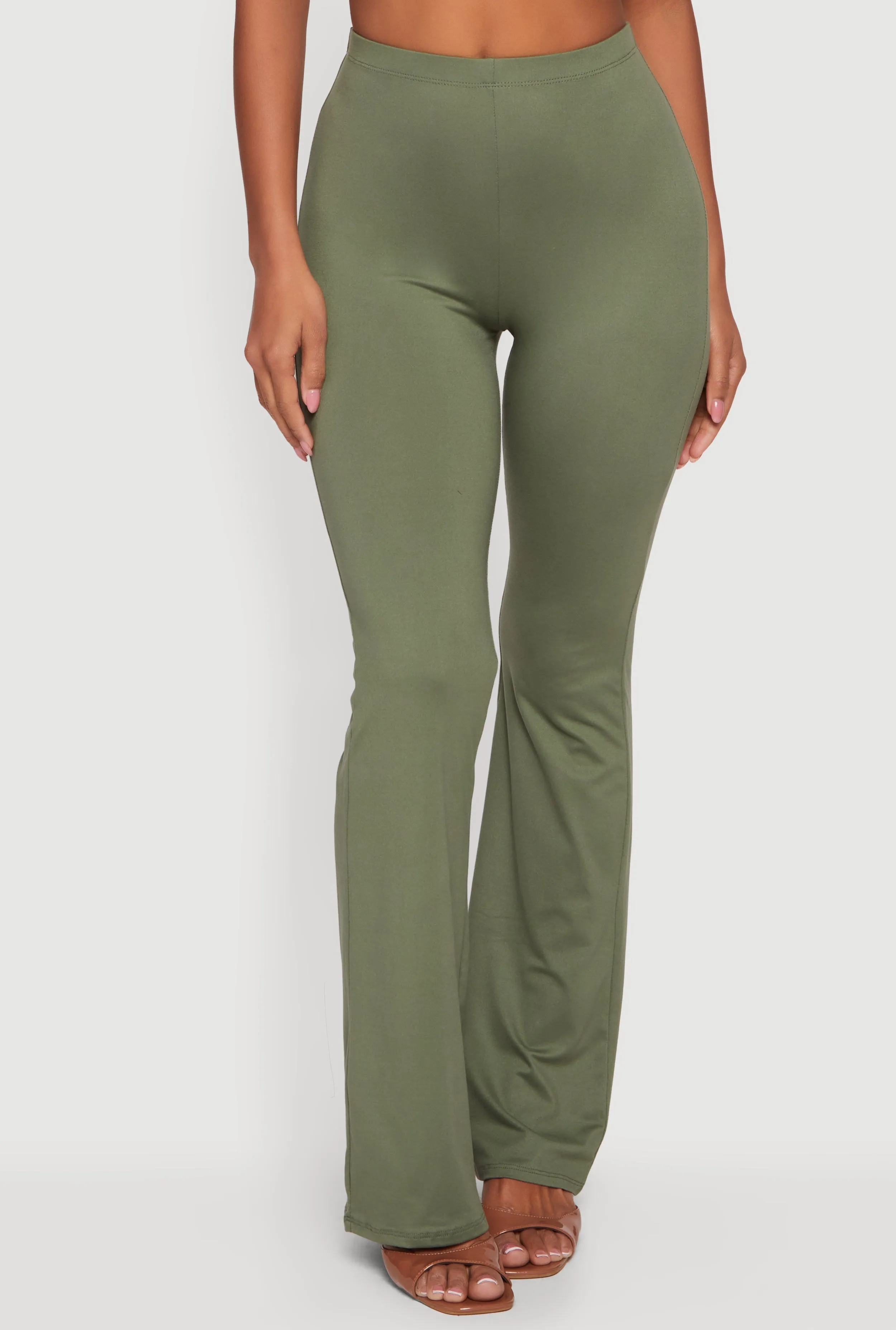 Soft Knit High Waisted Pull On Flare Pants sold by Rainbow product image thumbnail 3