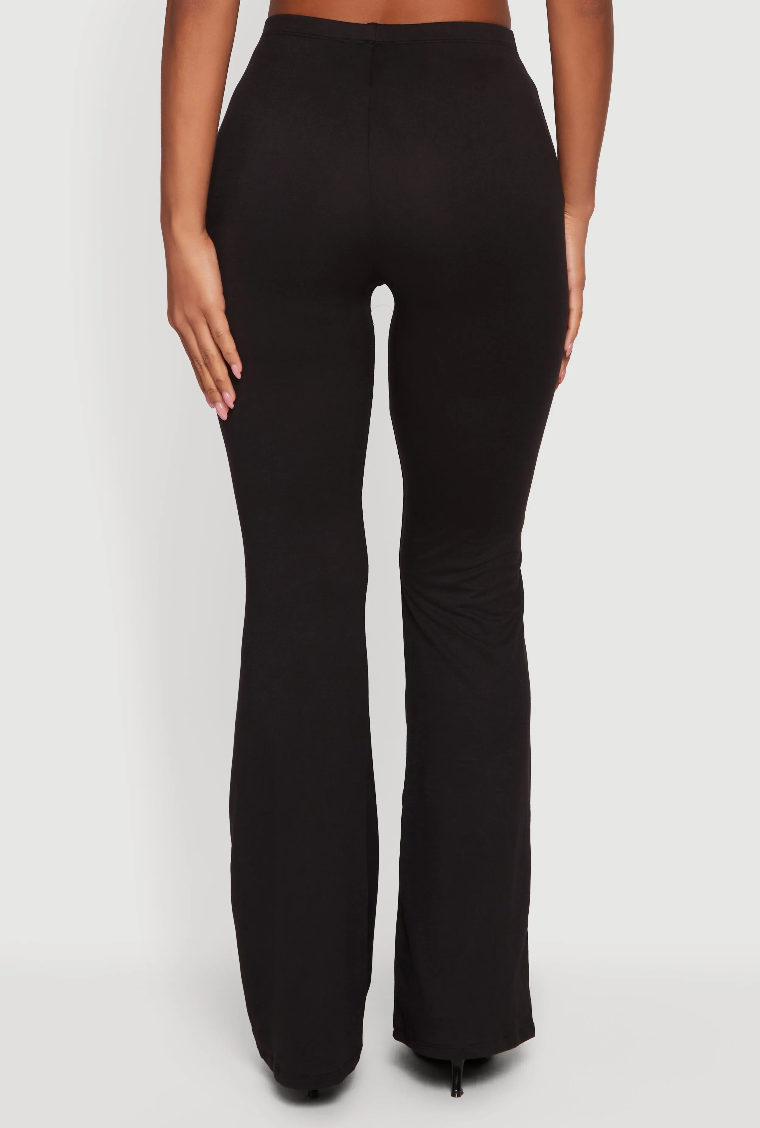 Soft Knit High Waisted Pull On Flare Pants sold by Rainbow product image thumbnail 5