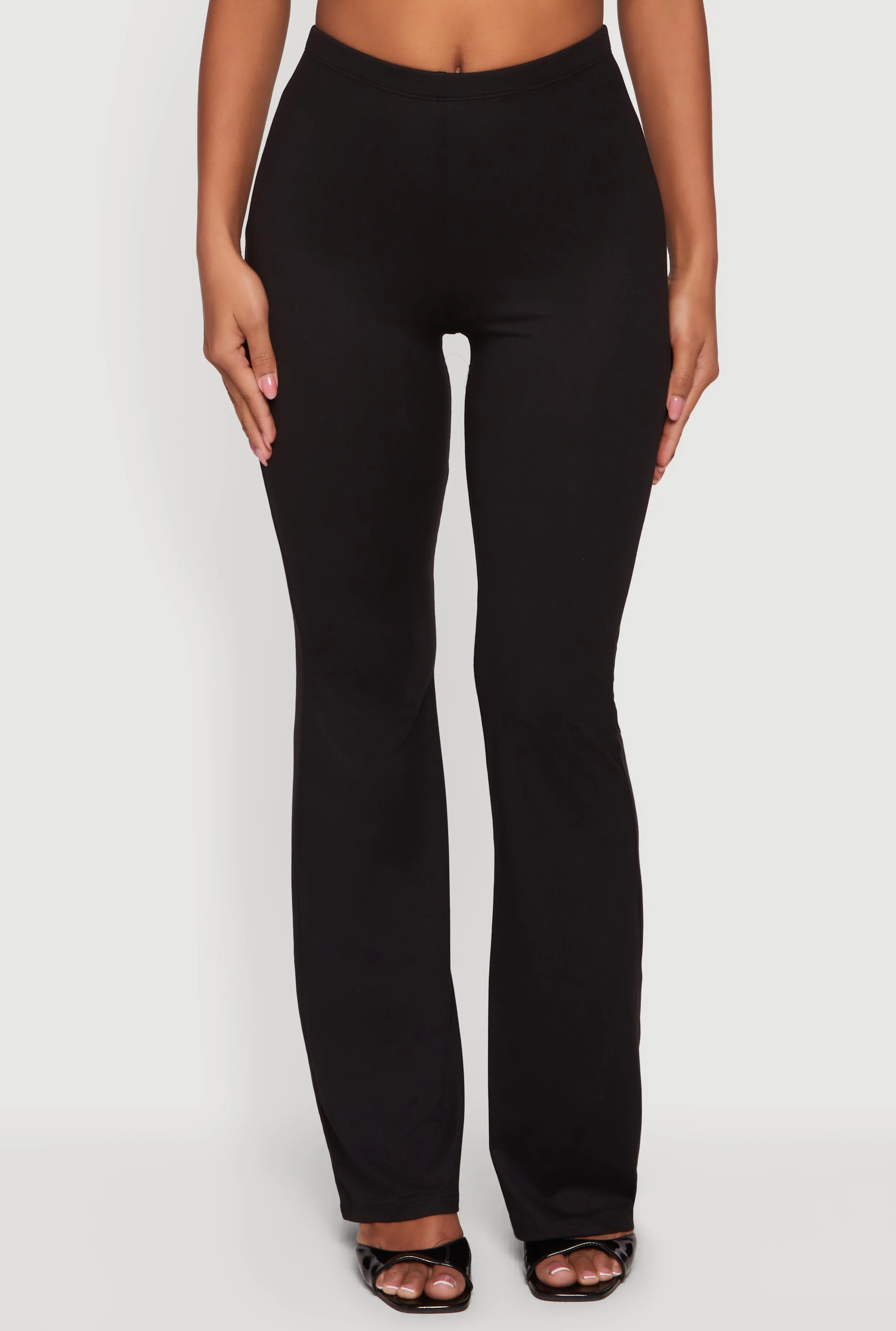 Soft Knit High Waisted Pull On Flare Pants sold by Rainbow product image thumbnail 3